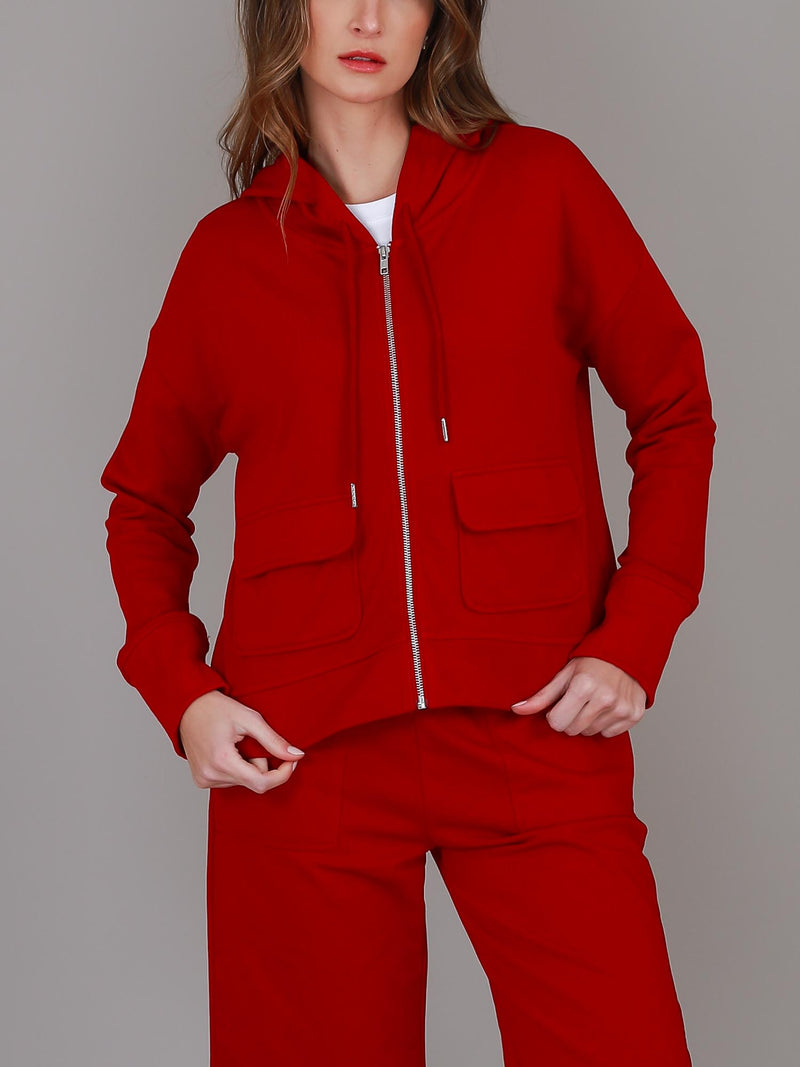 womens red zip hoodie #color_rio red