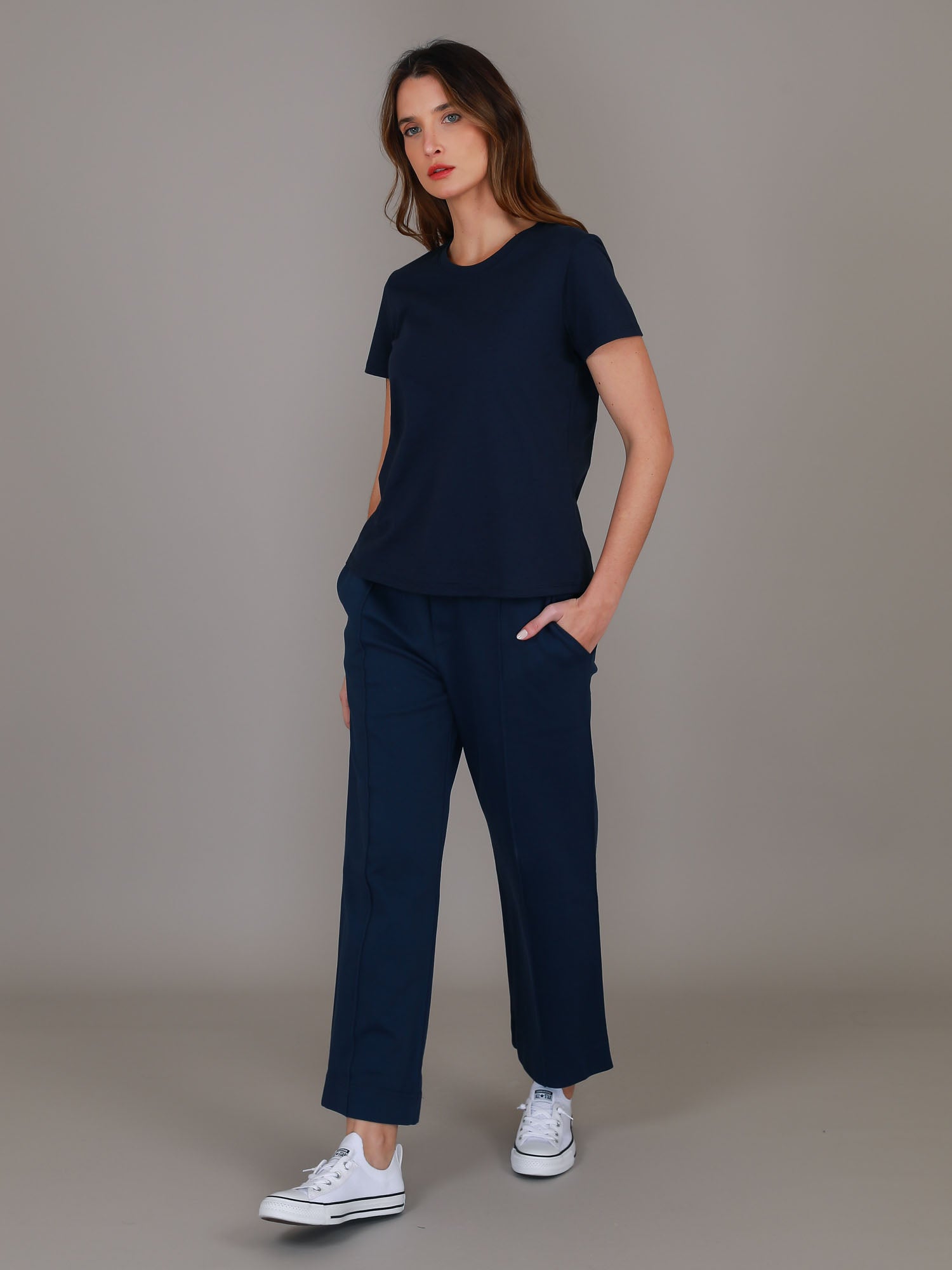 navy cotton t shirt #color_ink