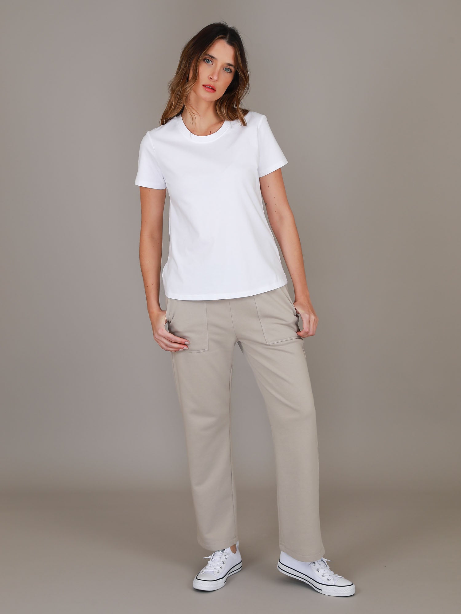 white crew neck t shirt women #color_white