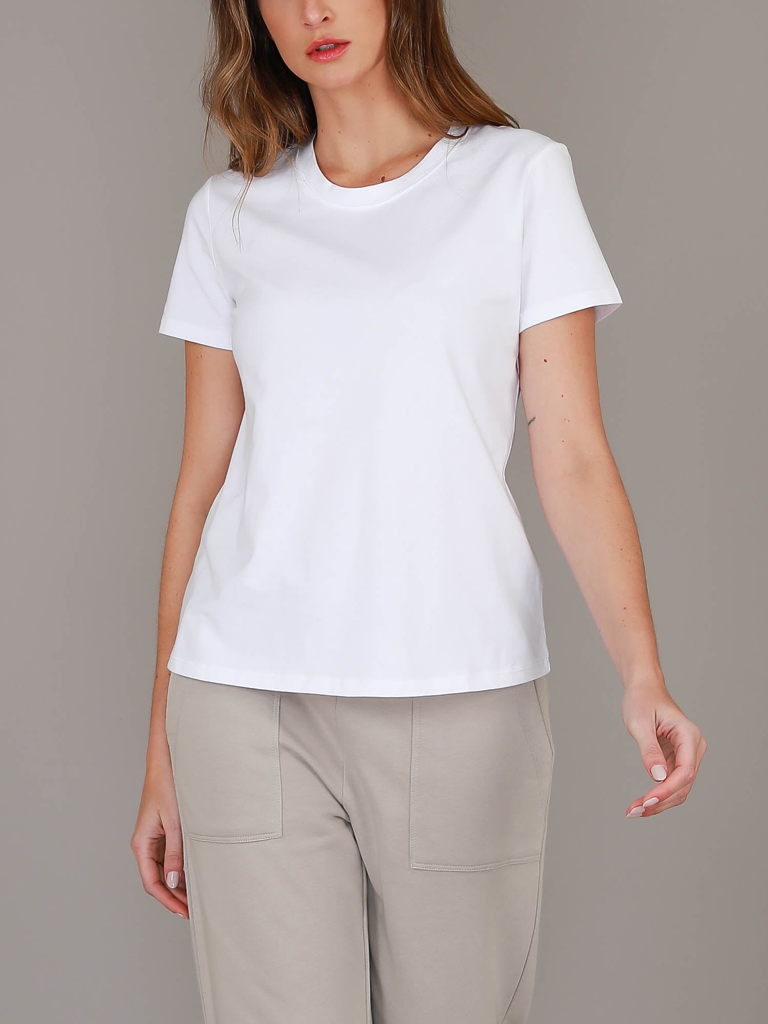 white short sleeve tee women #color_white