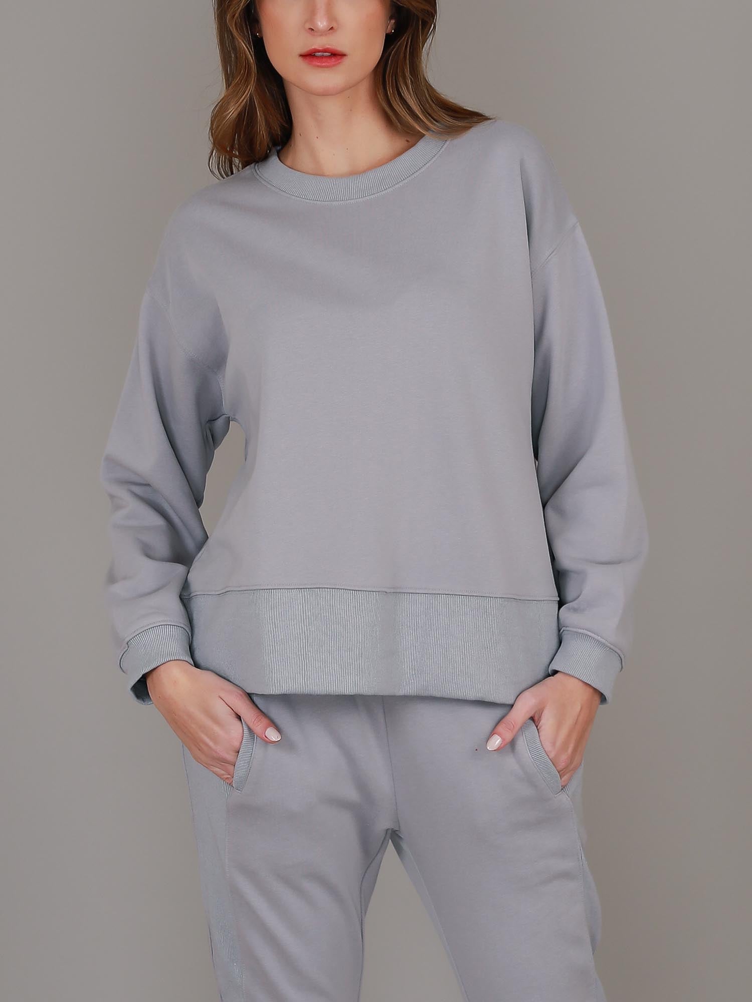 grey crop sweatshirt #color_cool grey