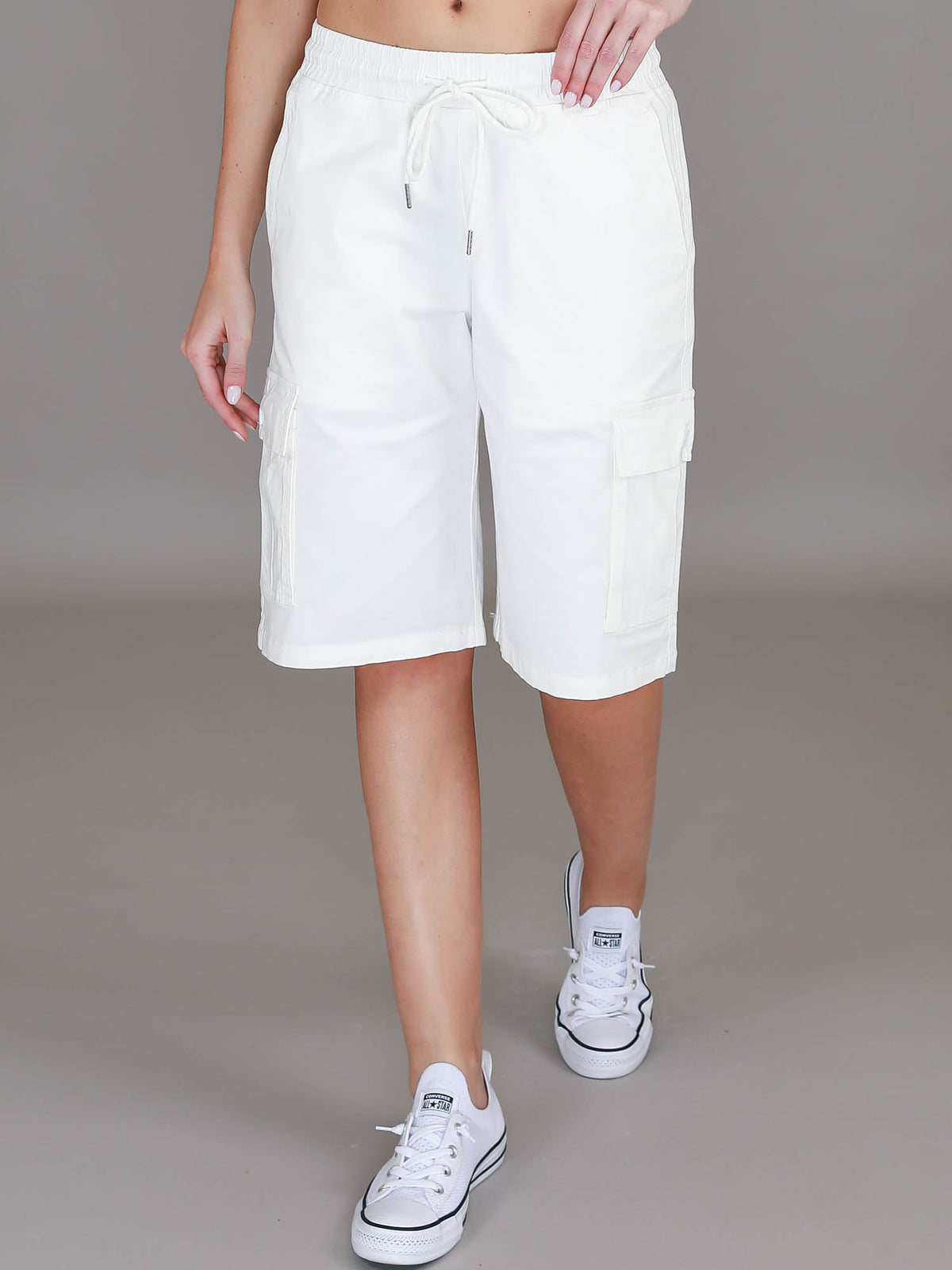 ivory chino shorts #color_ivory white