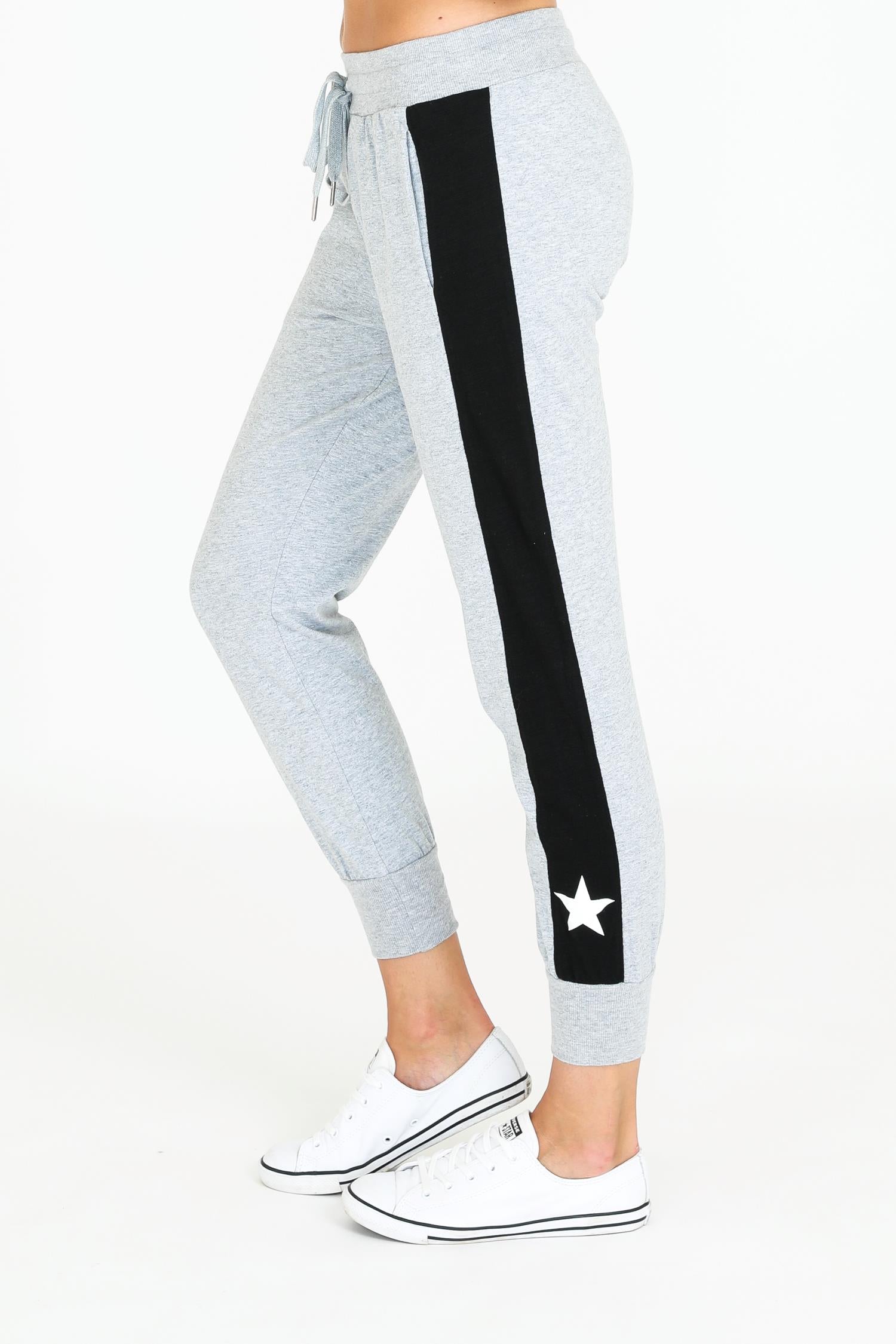 womens tapered joggers #color_grey marle