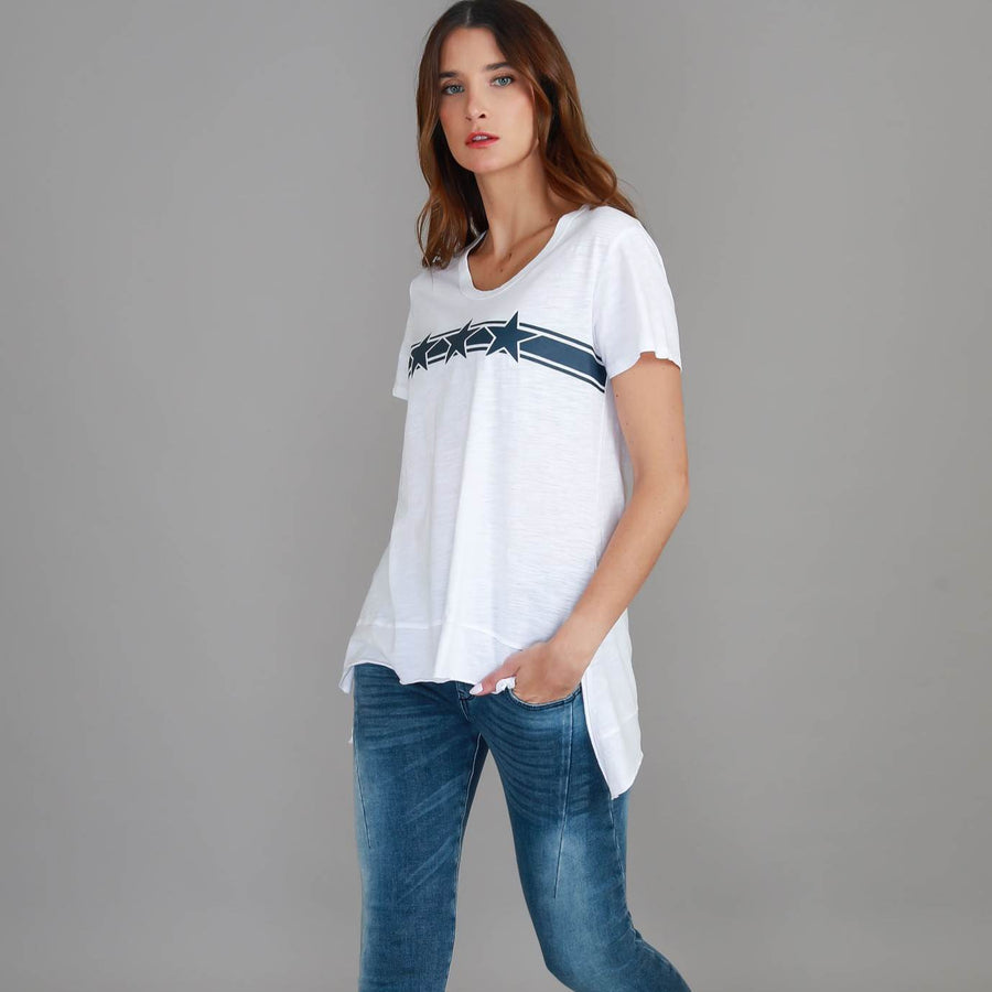 Milton Triple Star Navy T Shirt size guide