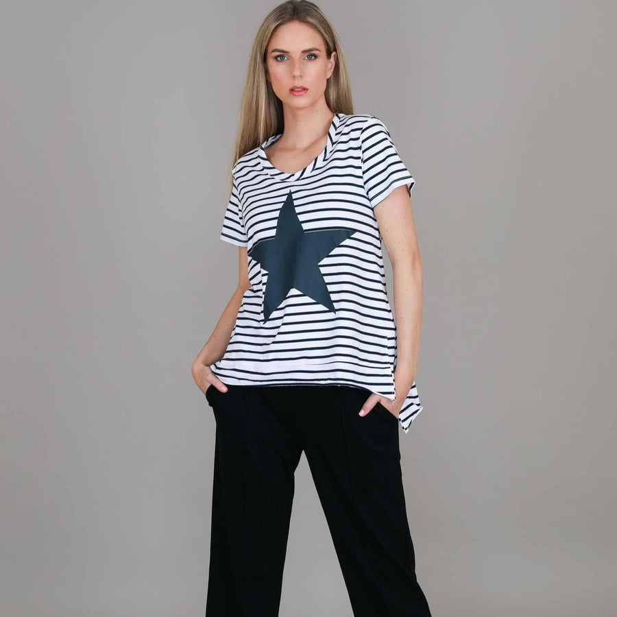 Ink Star Stripe T Shirt size guide
