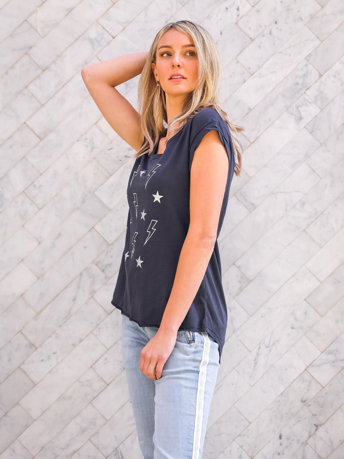 Womens Longline T Shirt #color_ink
