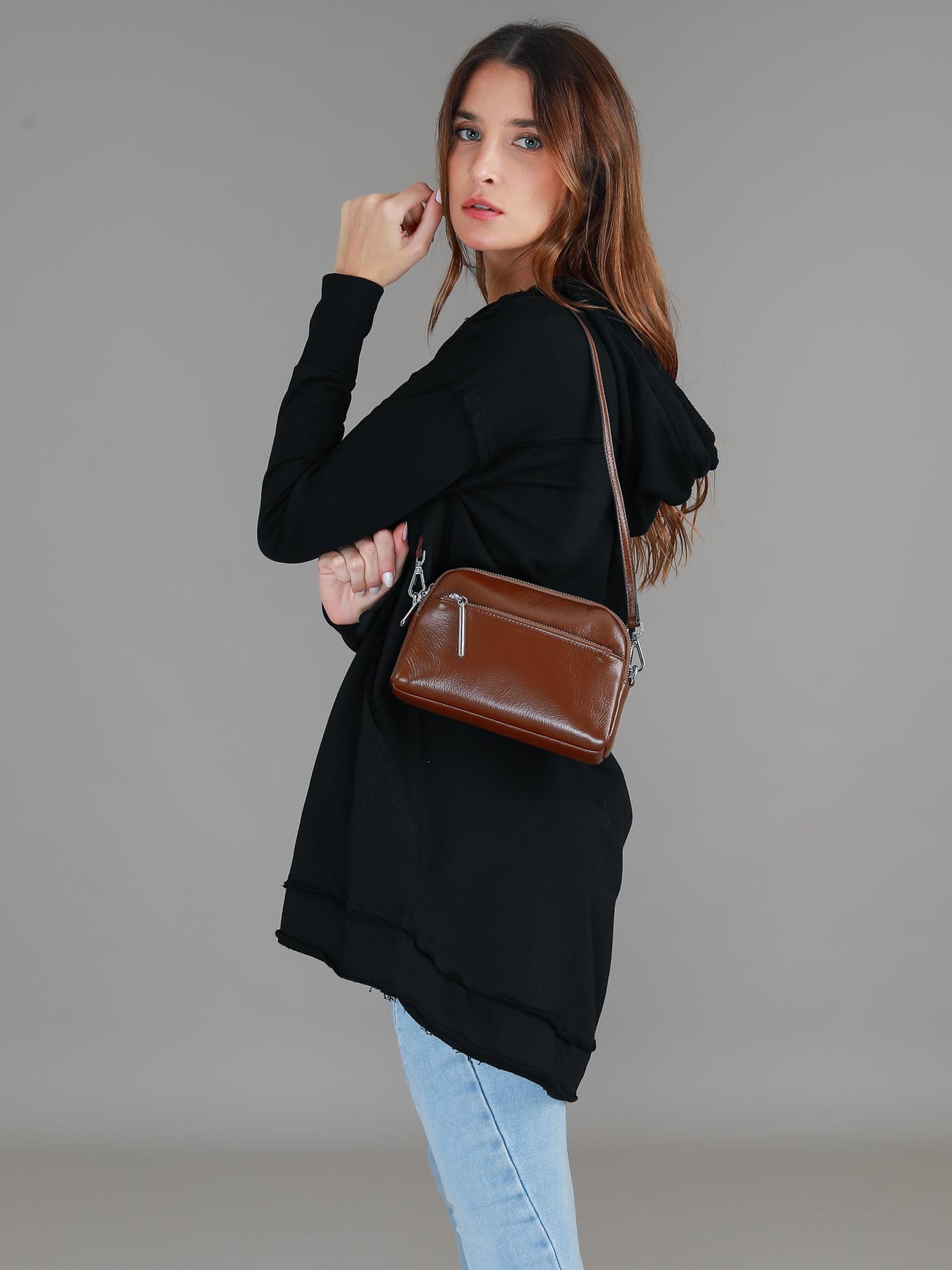 Athena Crossbody Leather Bag