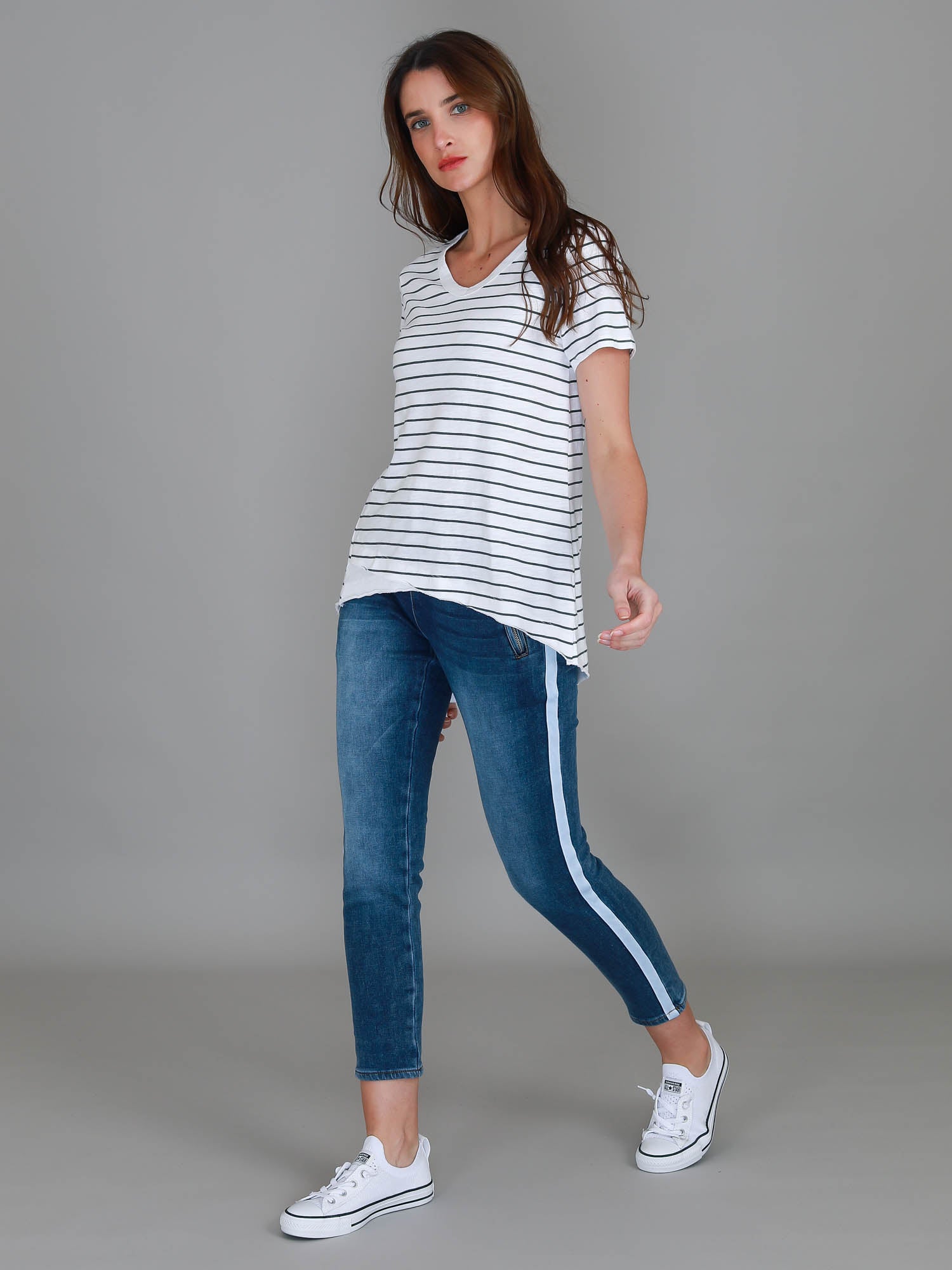 oversized white tee womens #color_stripe