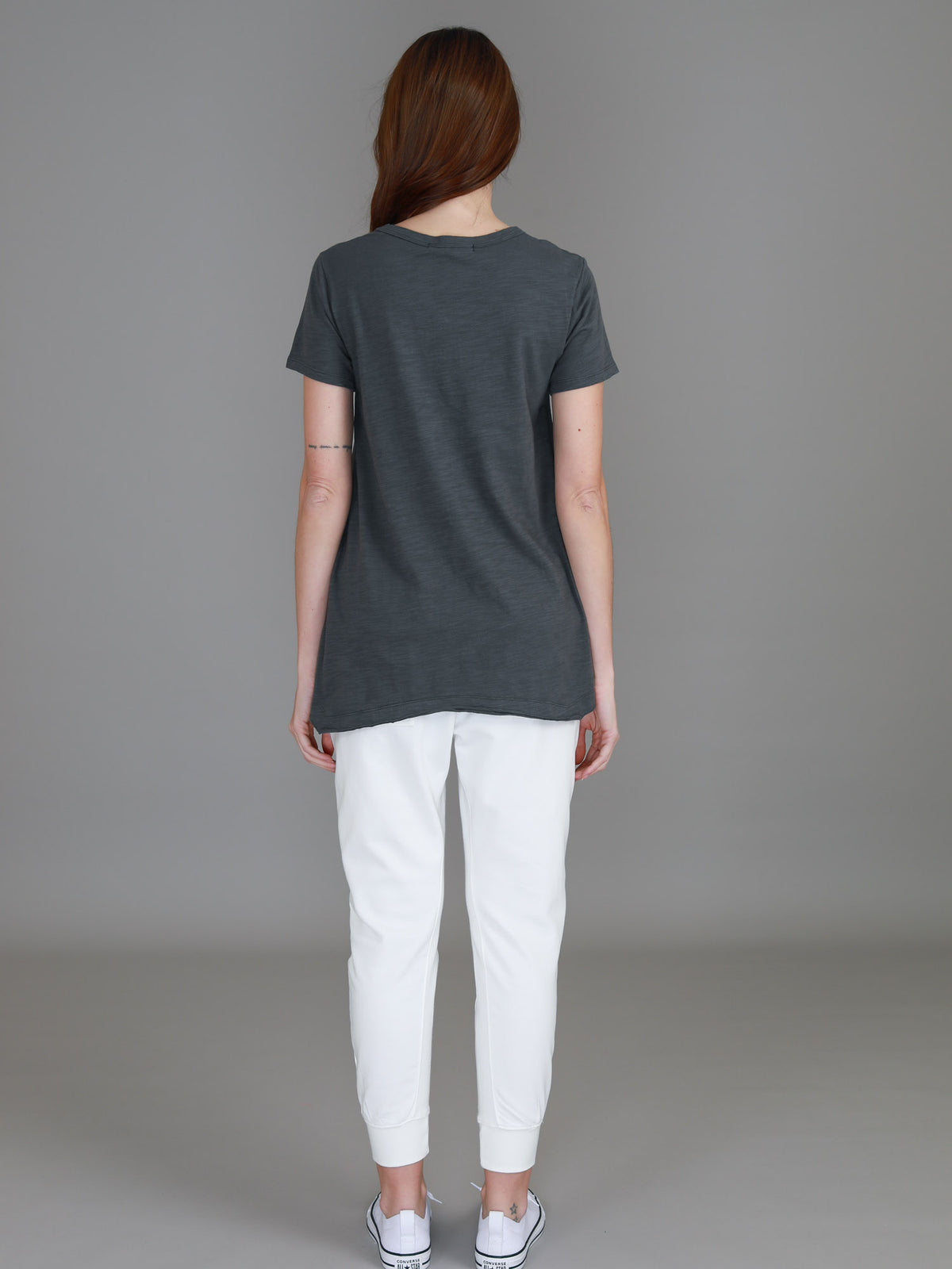charcoal v neck top women