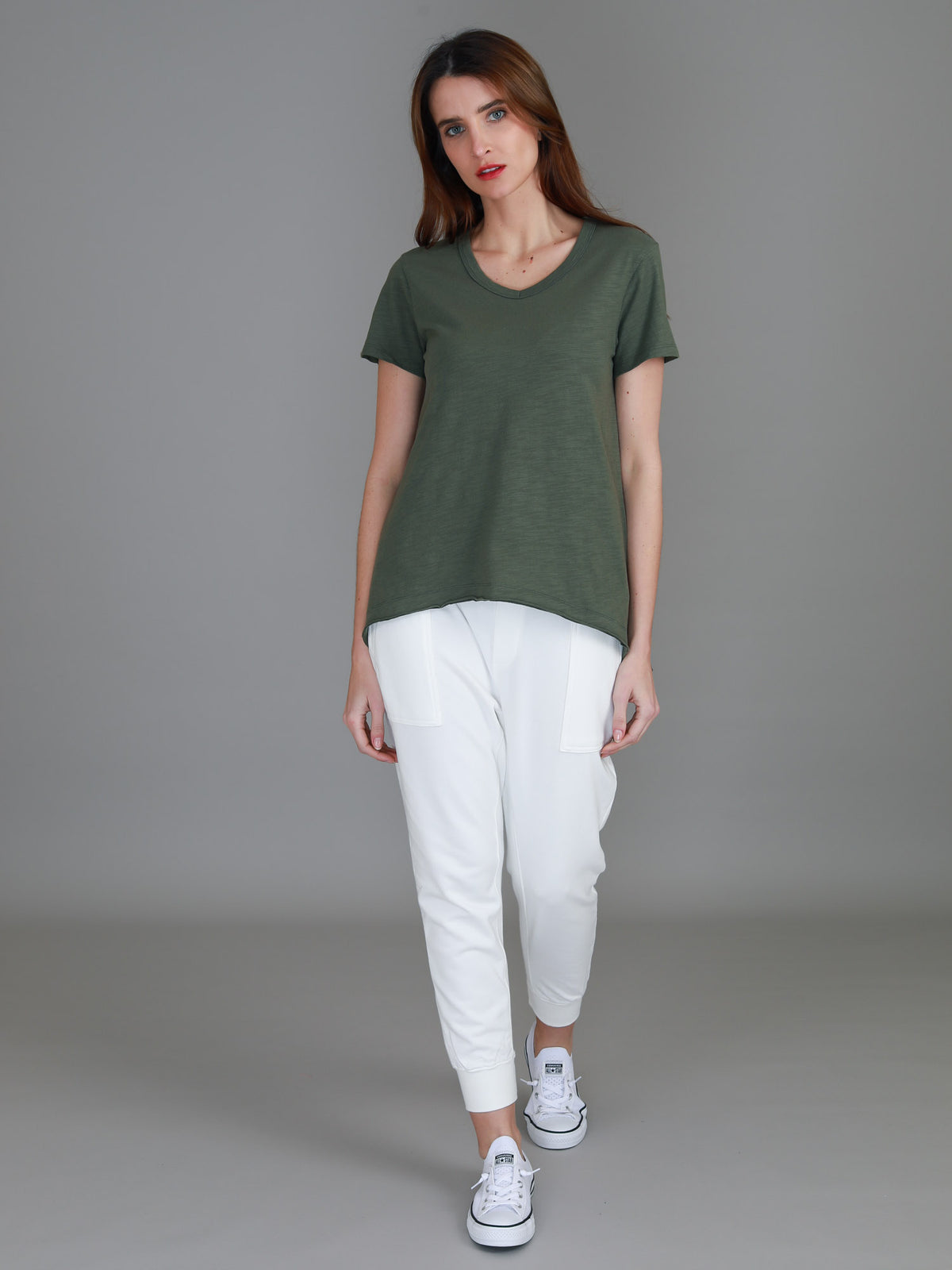 Thornton | Women's V Neck T Shirt – Cotton Jersey