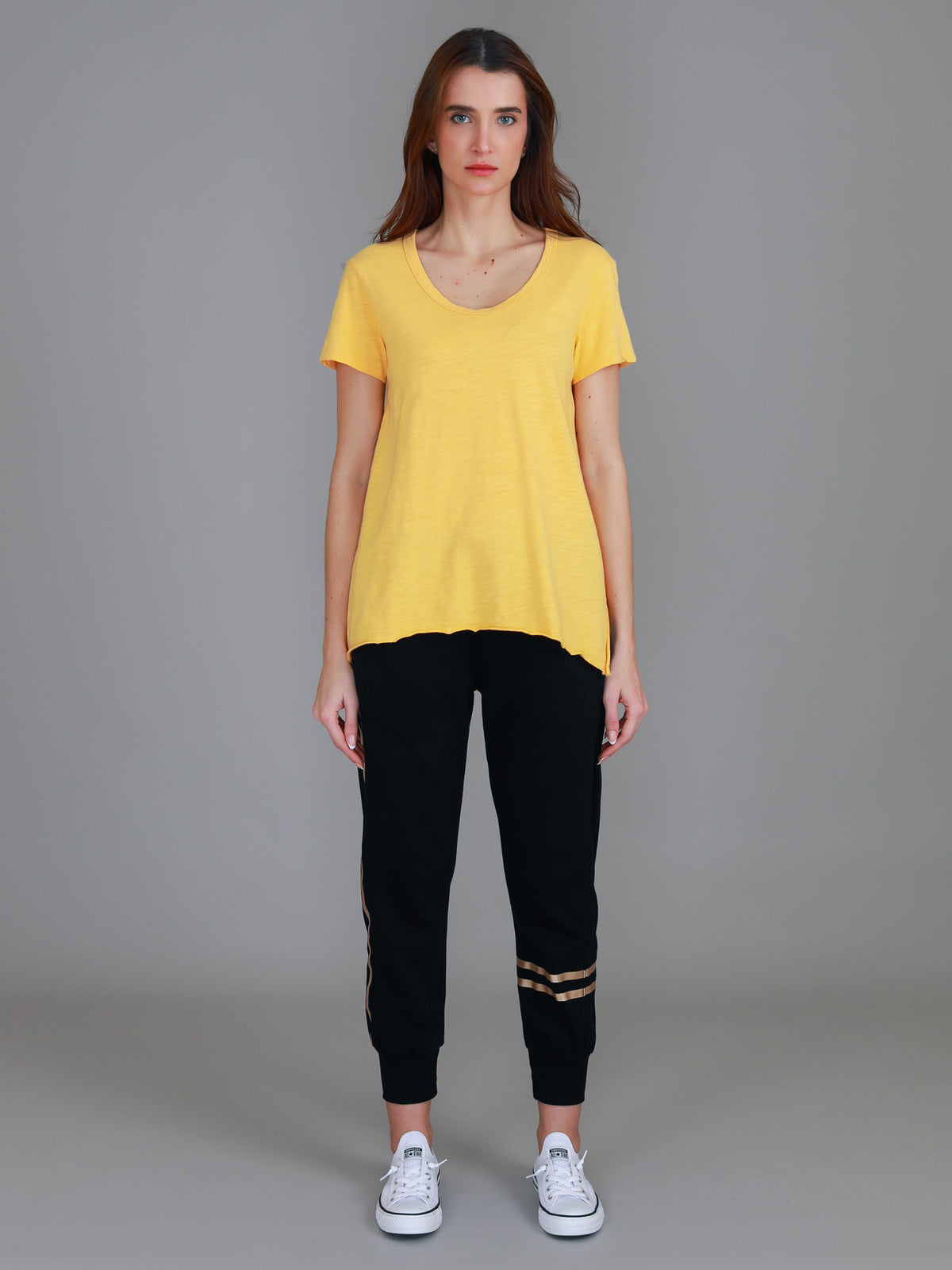 bright yellow tee