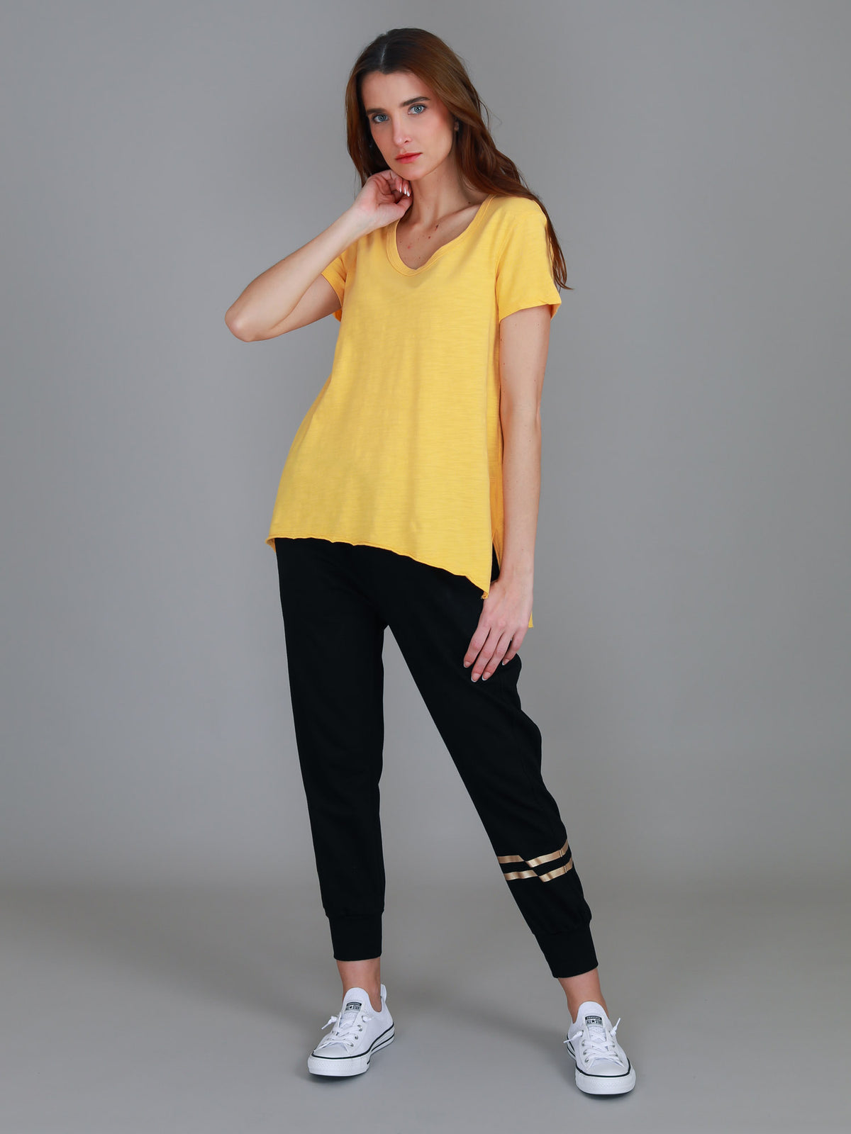 yellow slub tee
