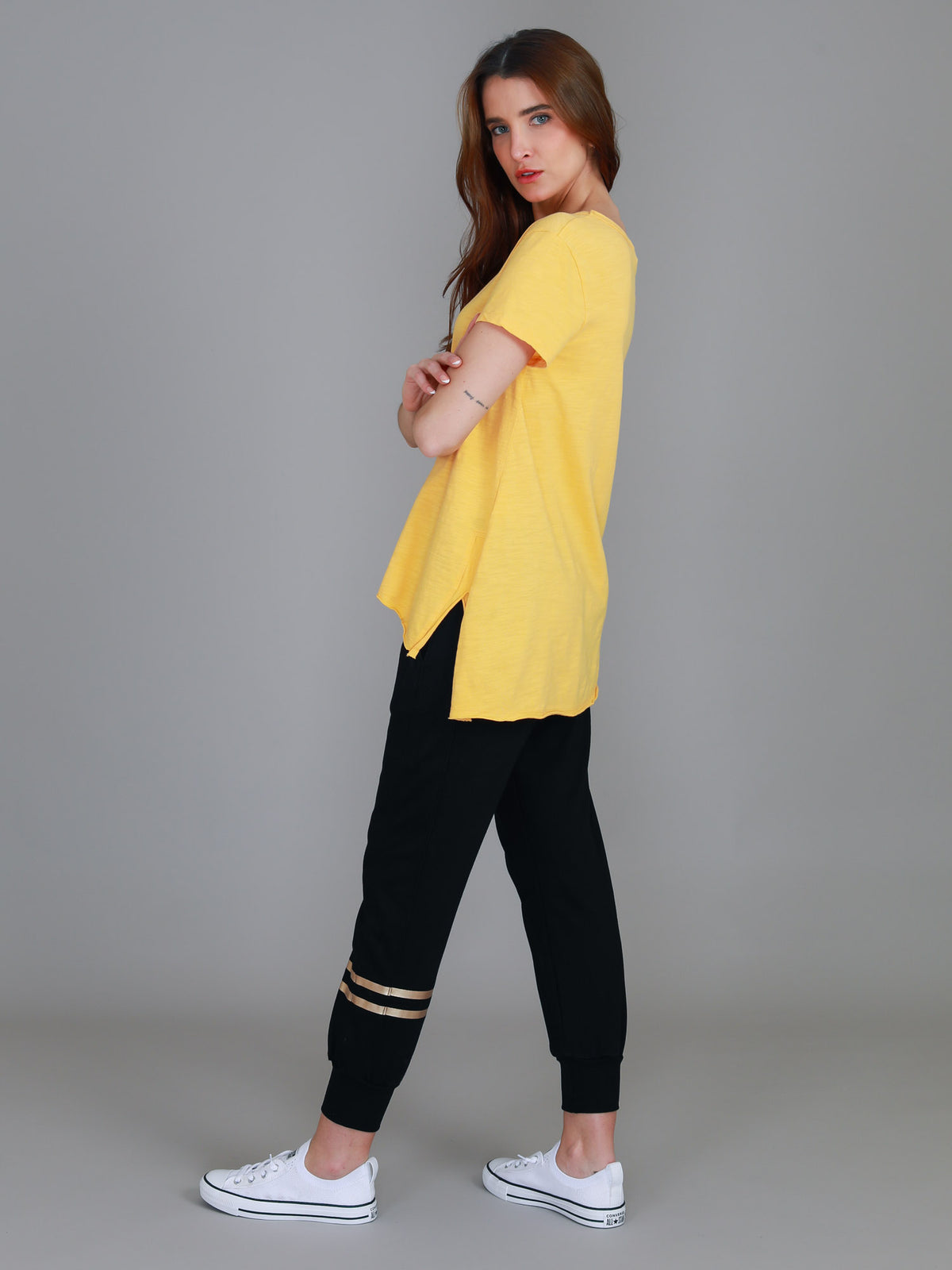 yellow essentials tee