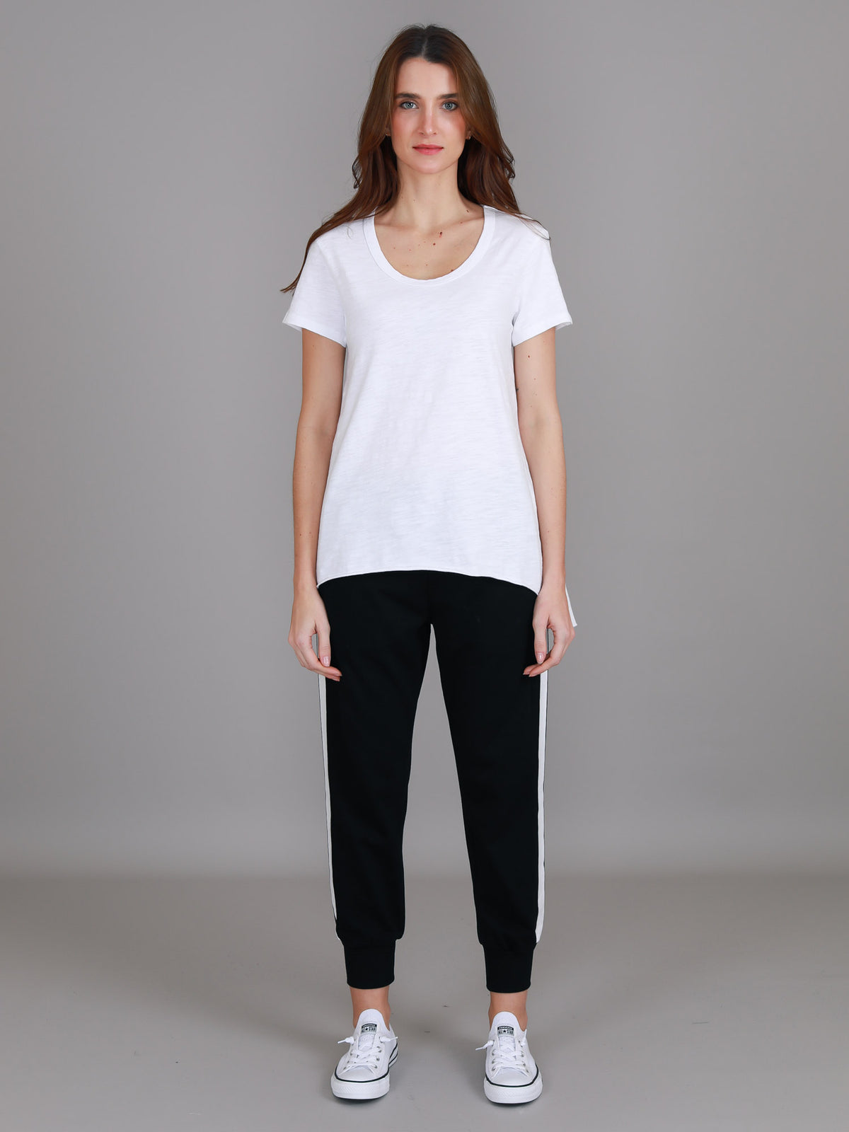 white slub tee