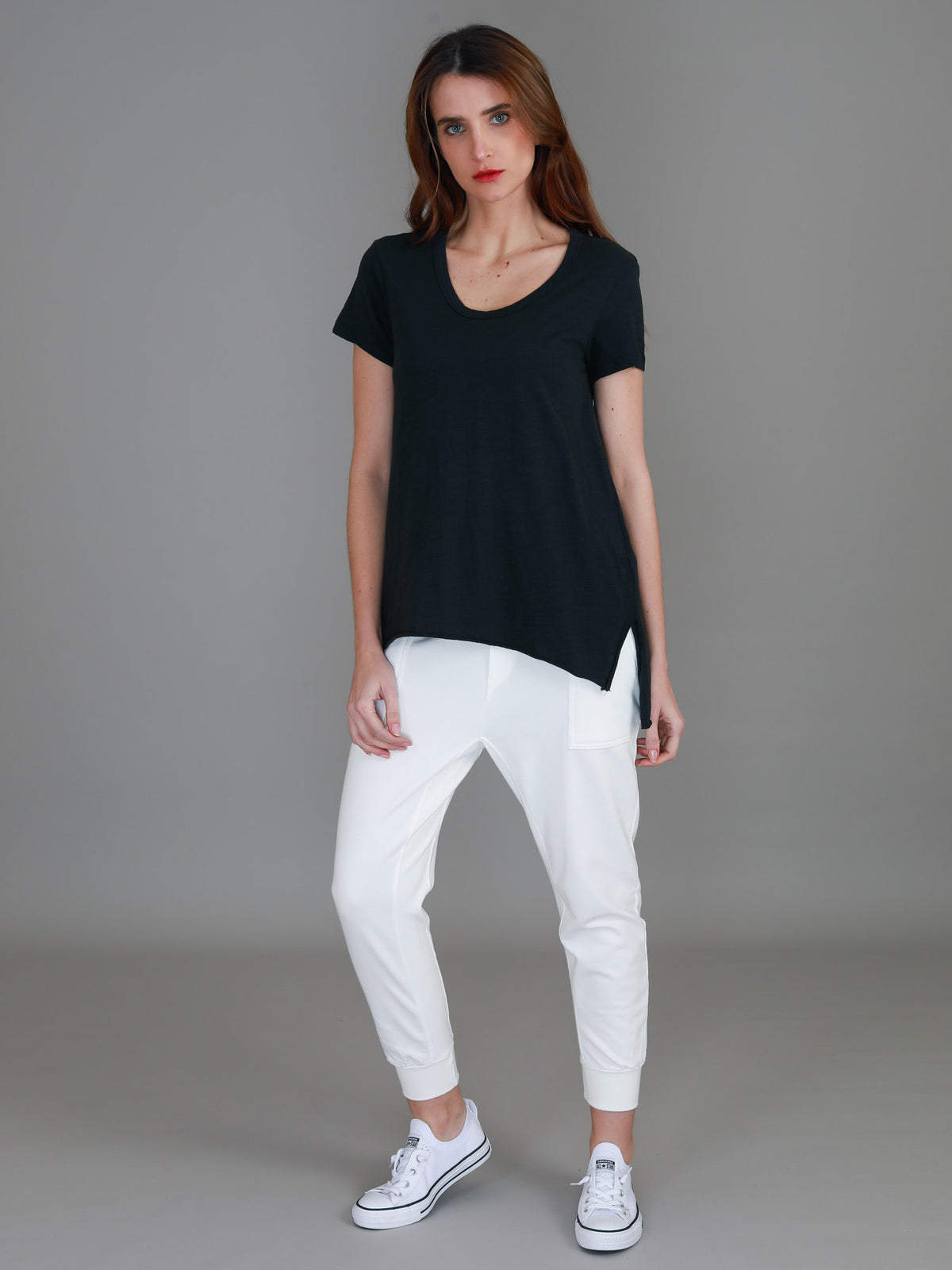 black slub tee