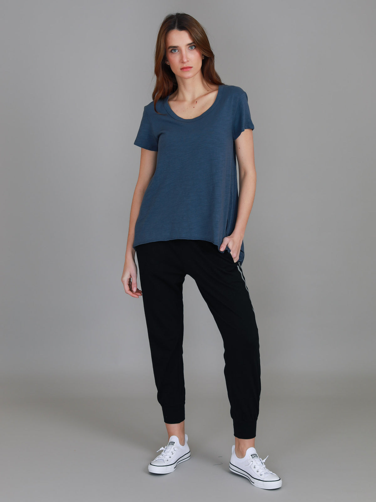 navy slub tee