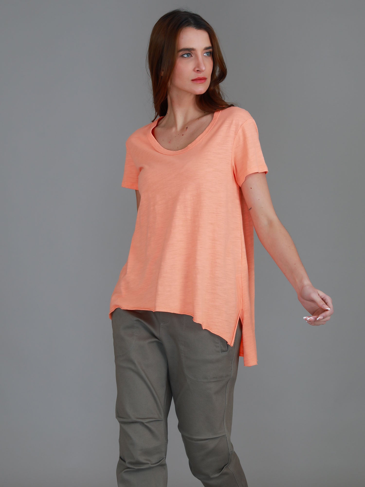 woman shirt #color_papaya