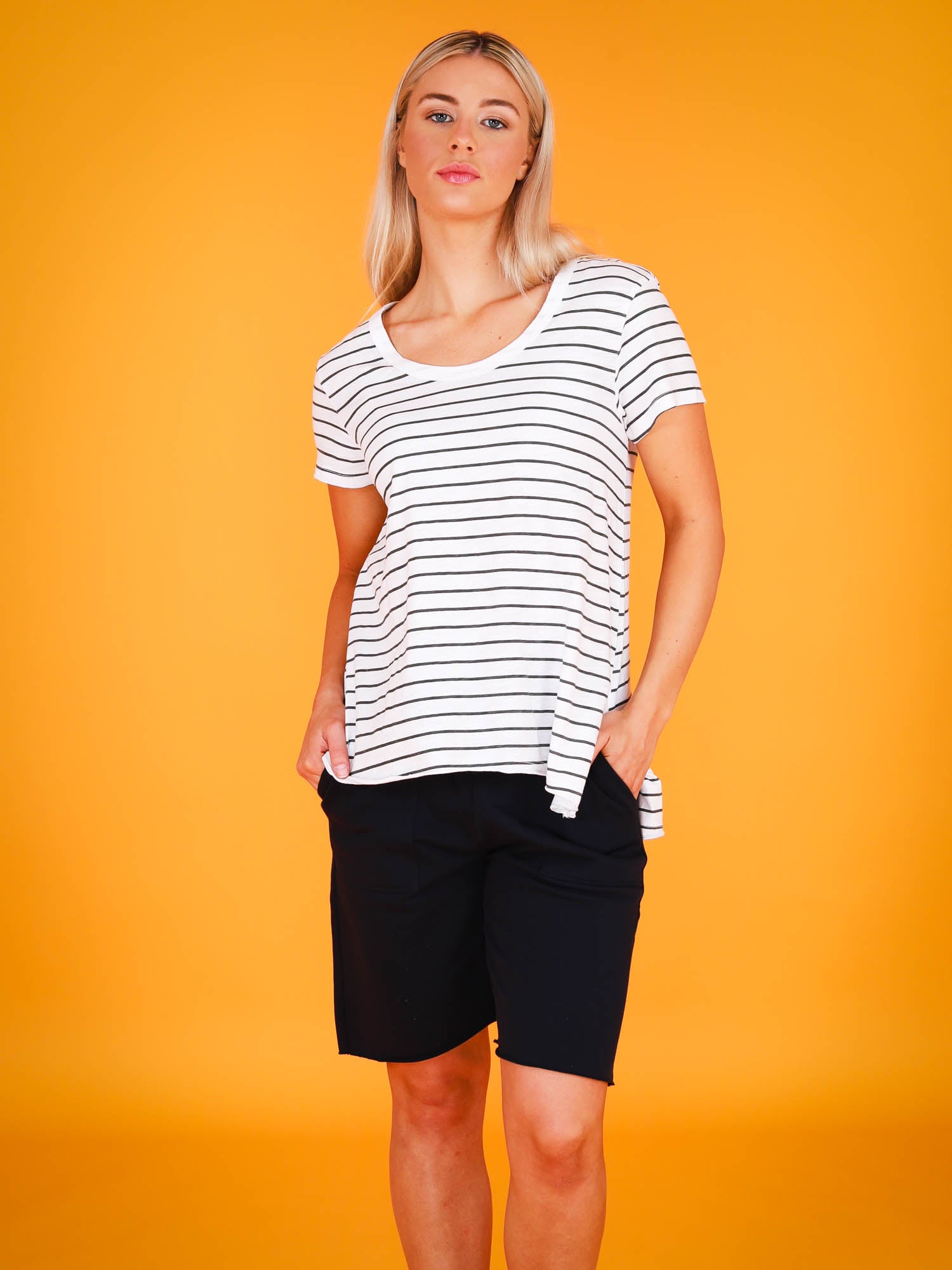 womens stripe shirt #color_navy stripe