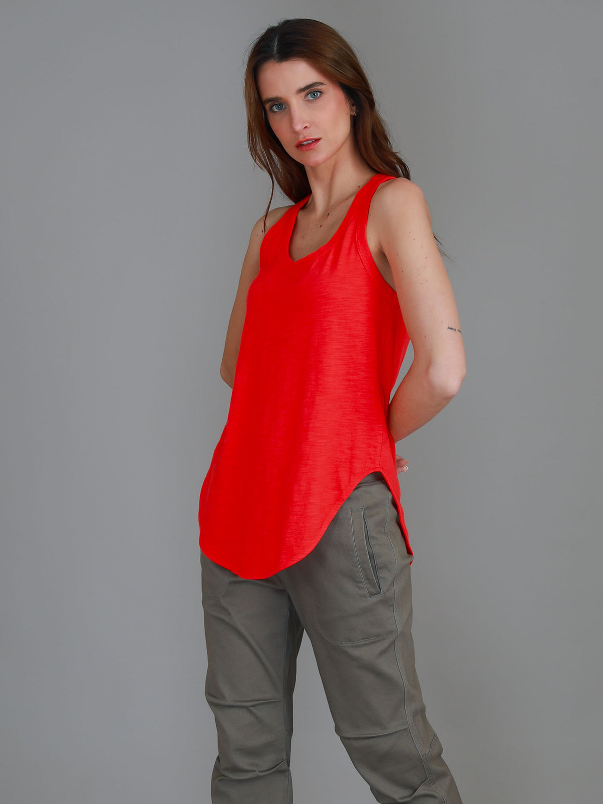 lipstick racerback tank