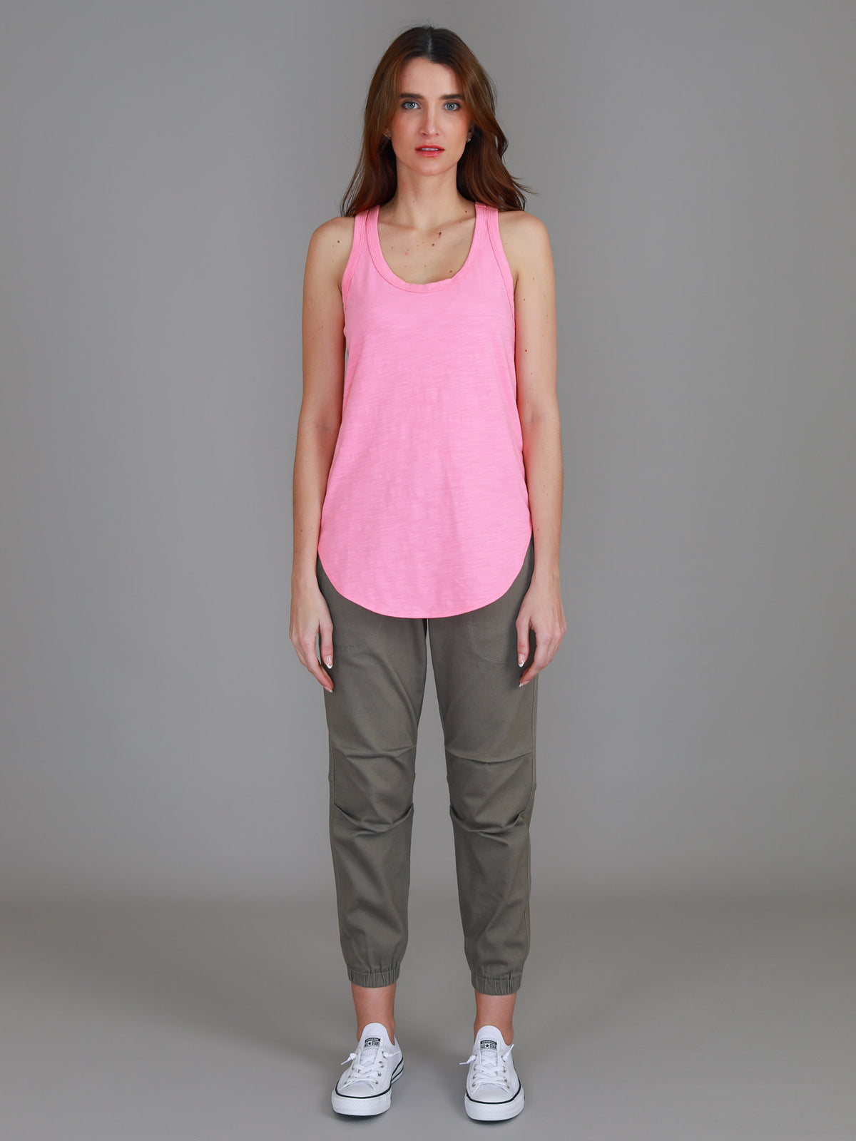 pink scoop neck tank vintage