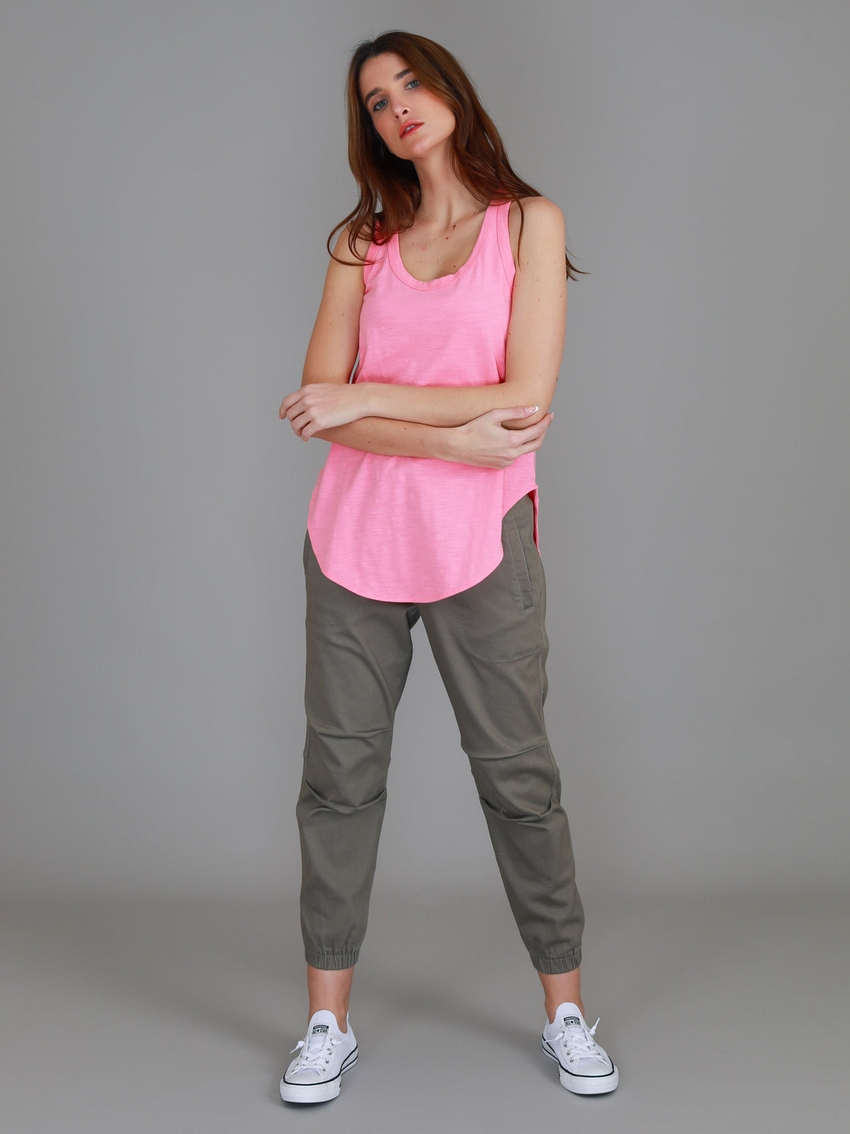 vintage pink cotton tank