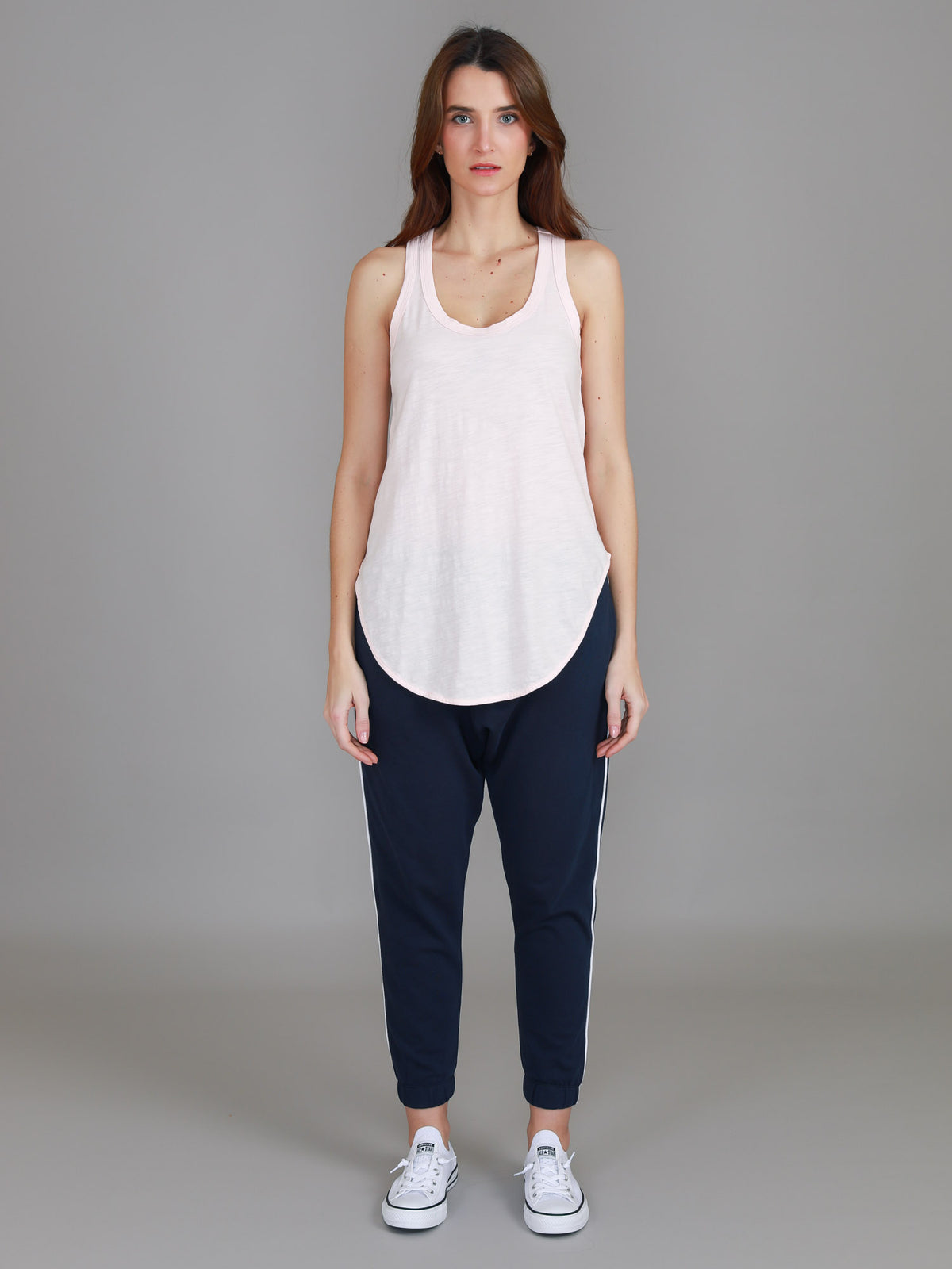 pink scoop neck tank