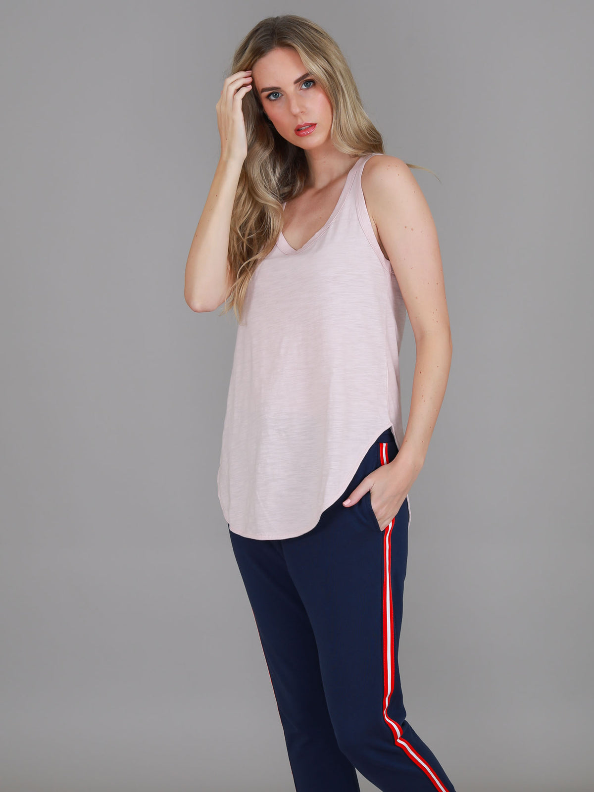 pink racerback tank