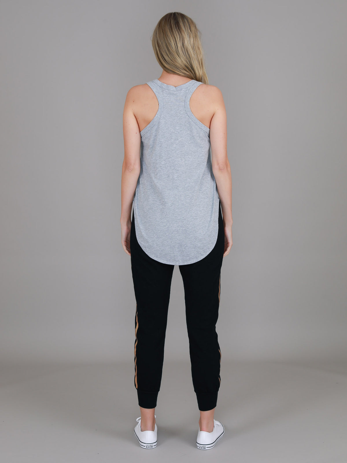 grey scoop neck tank