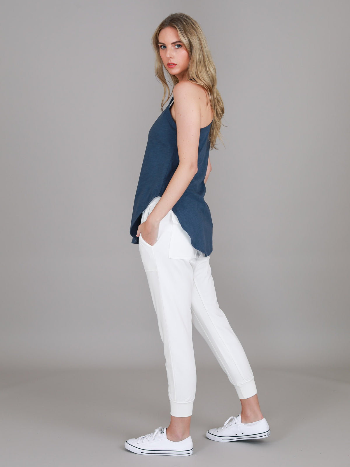 indigo tank top