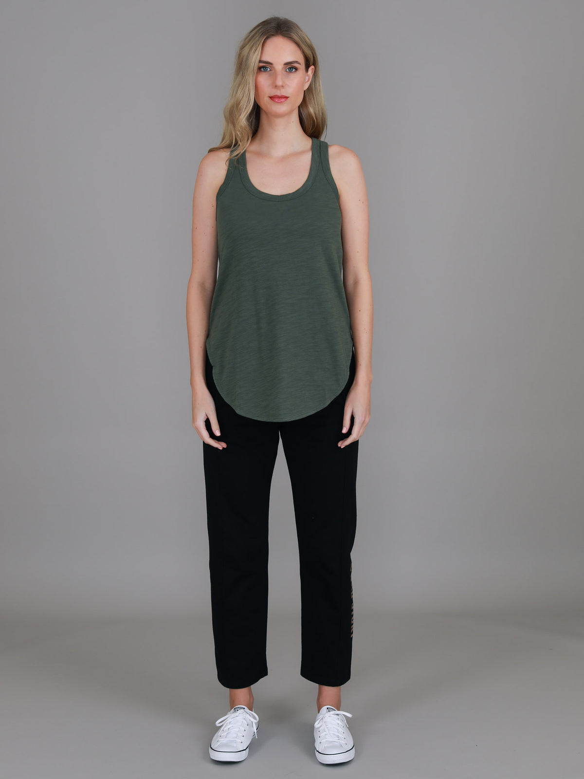 khaki cotton tank