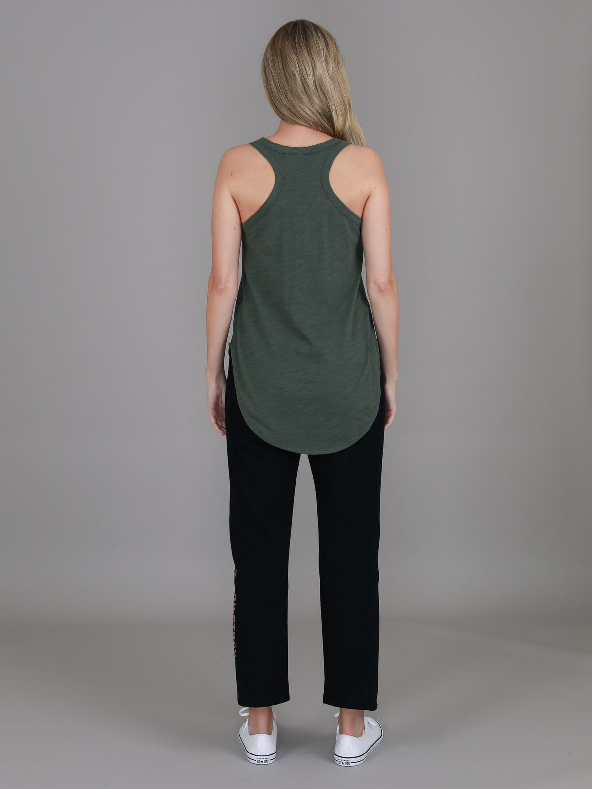 khaki scoop neck tank