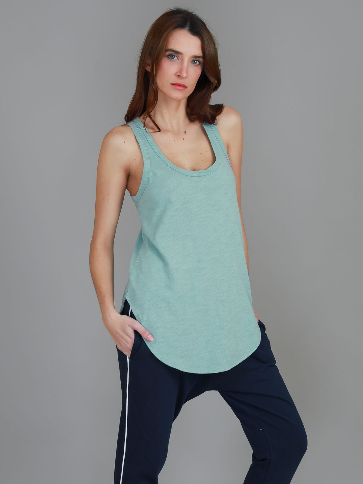 leaf green tank top