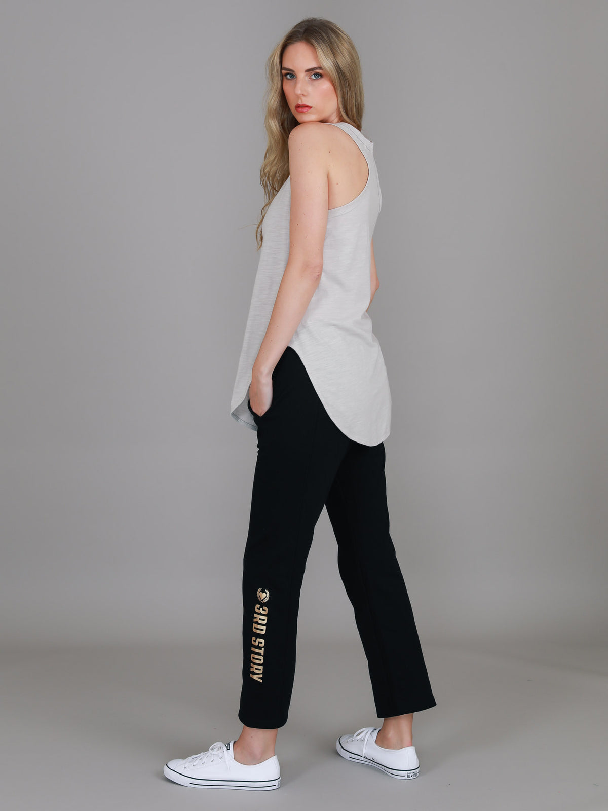 beige racerback tank