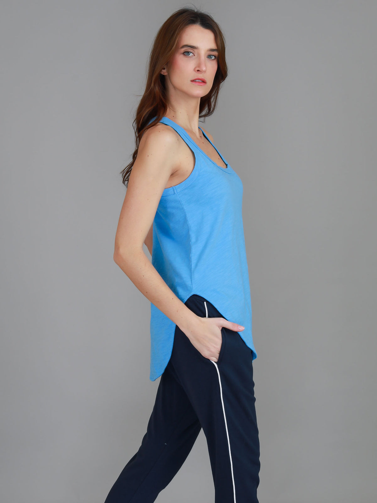 true blue tank top women