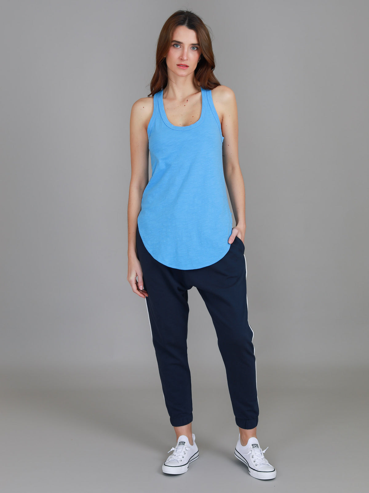 true blue cotton tank