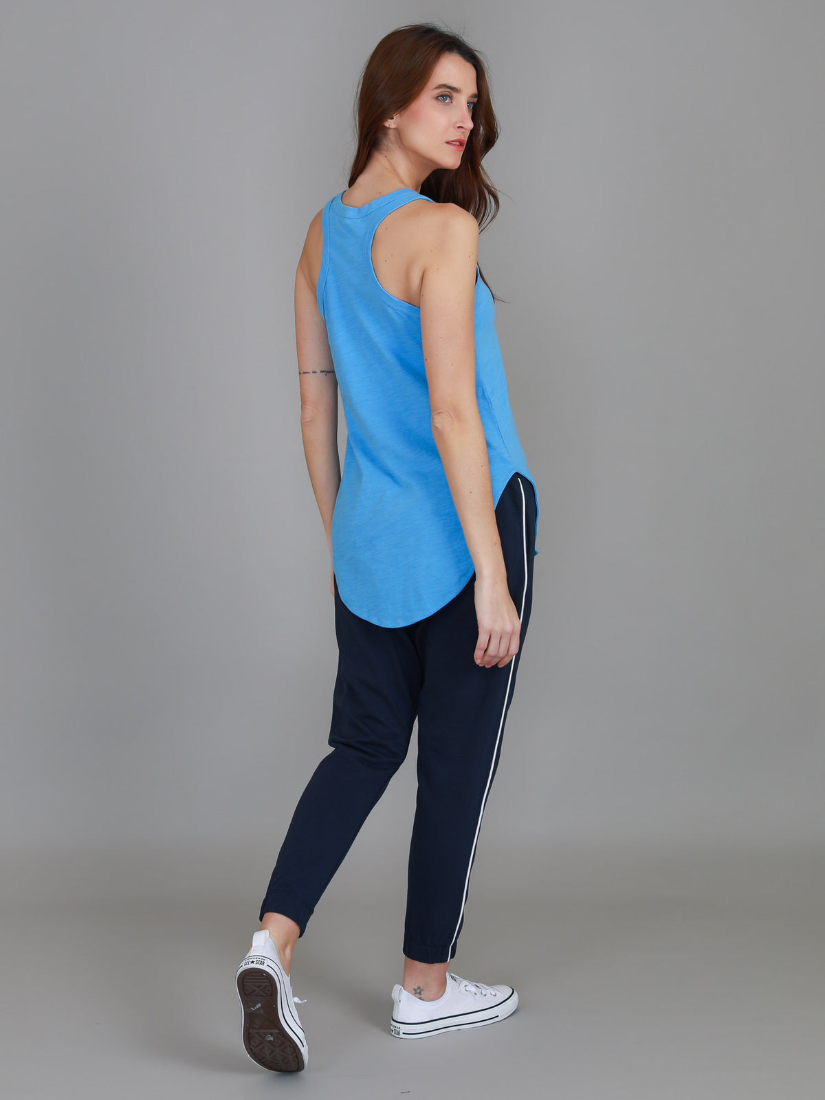 true blue sleeveless tank