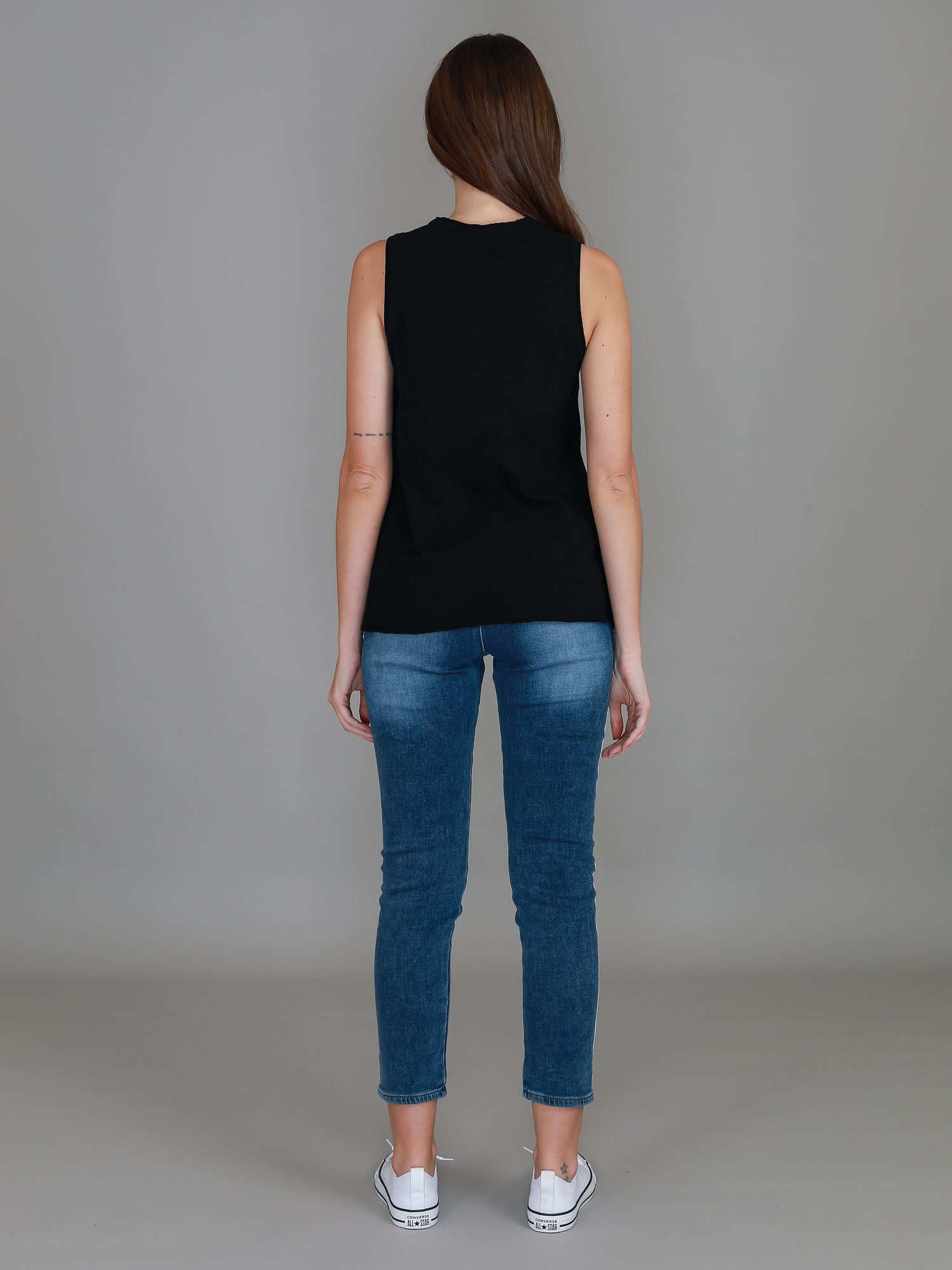 high neck singlet top #color_black