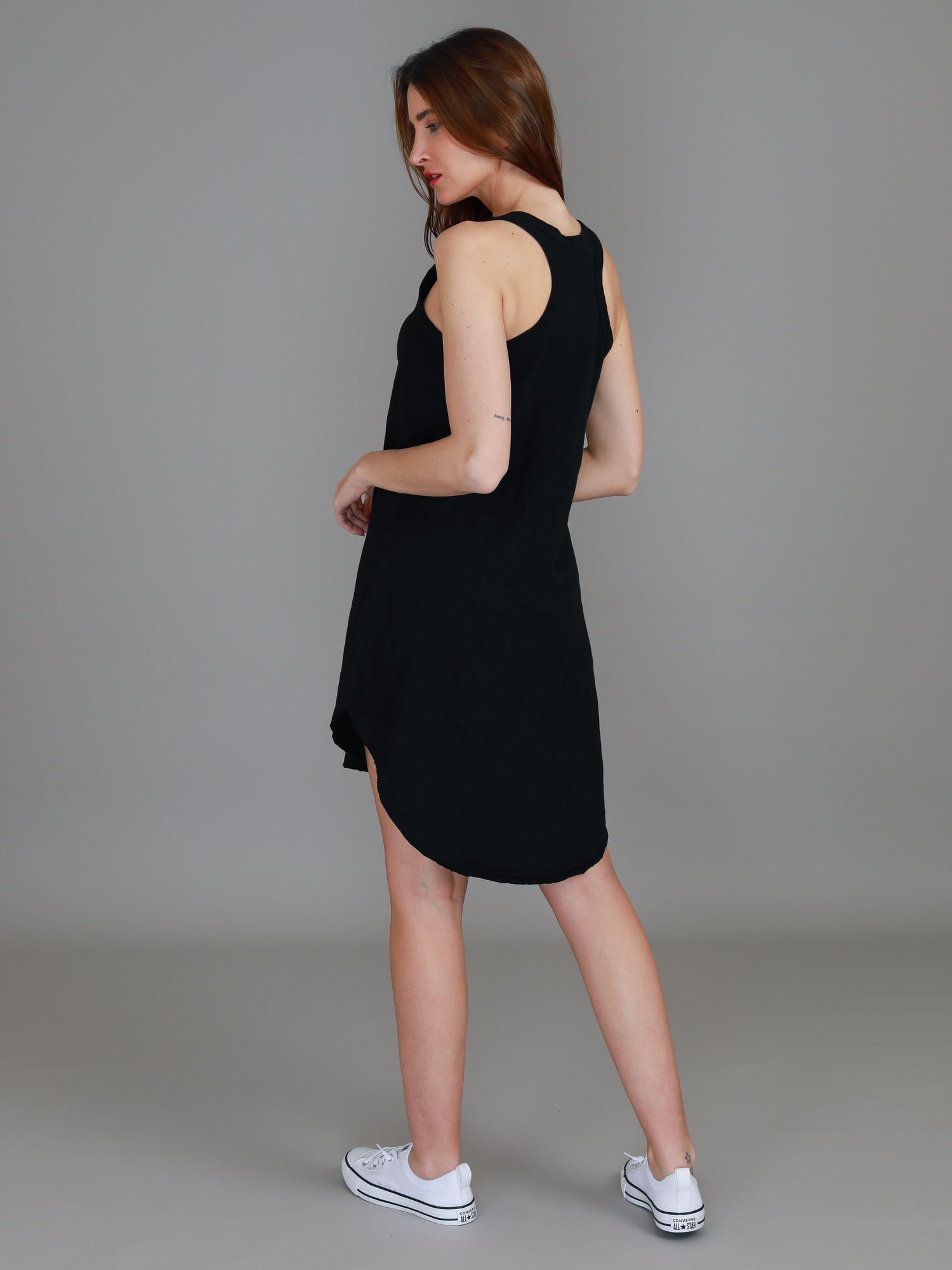 racer back dress #color_black