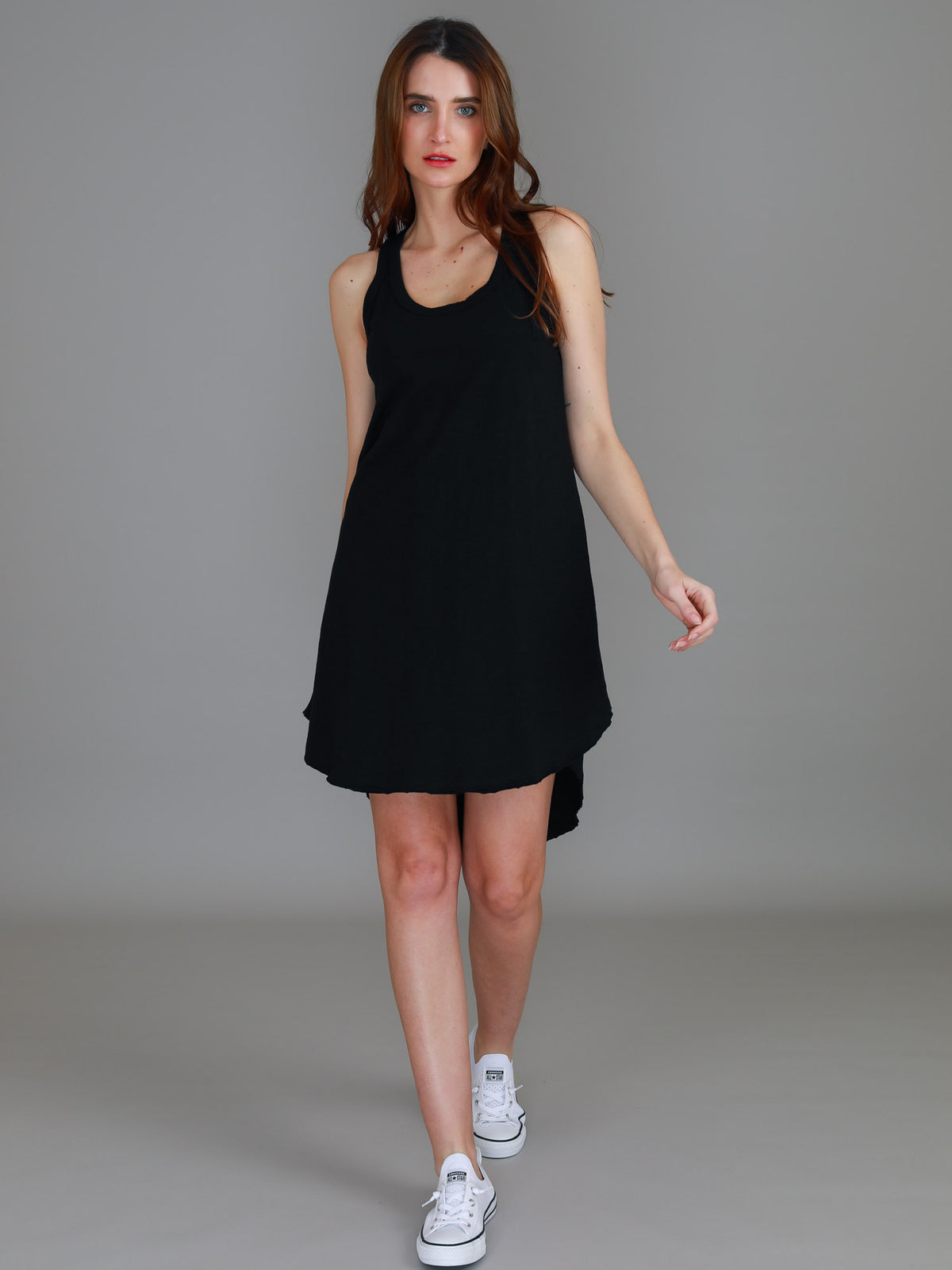 black cotton dress