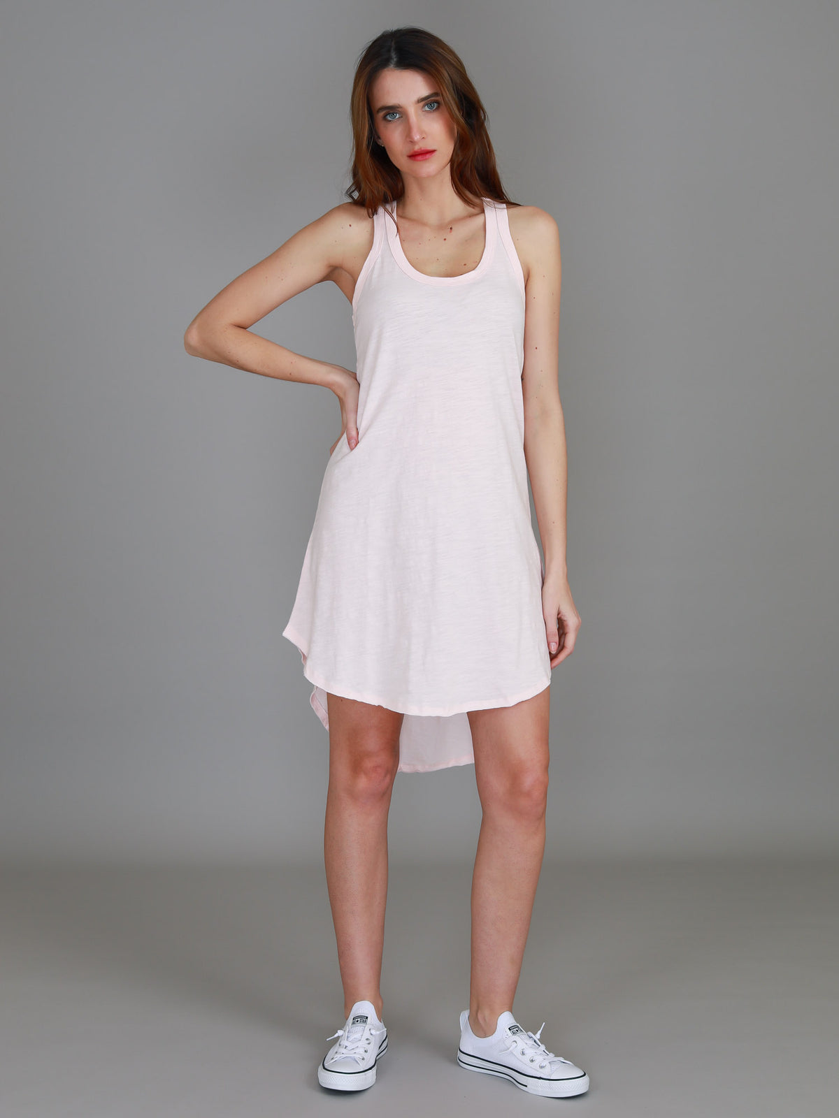 pale pink dress