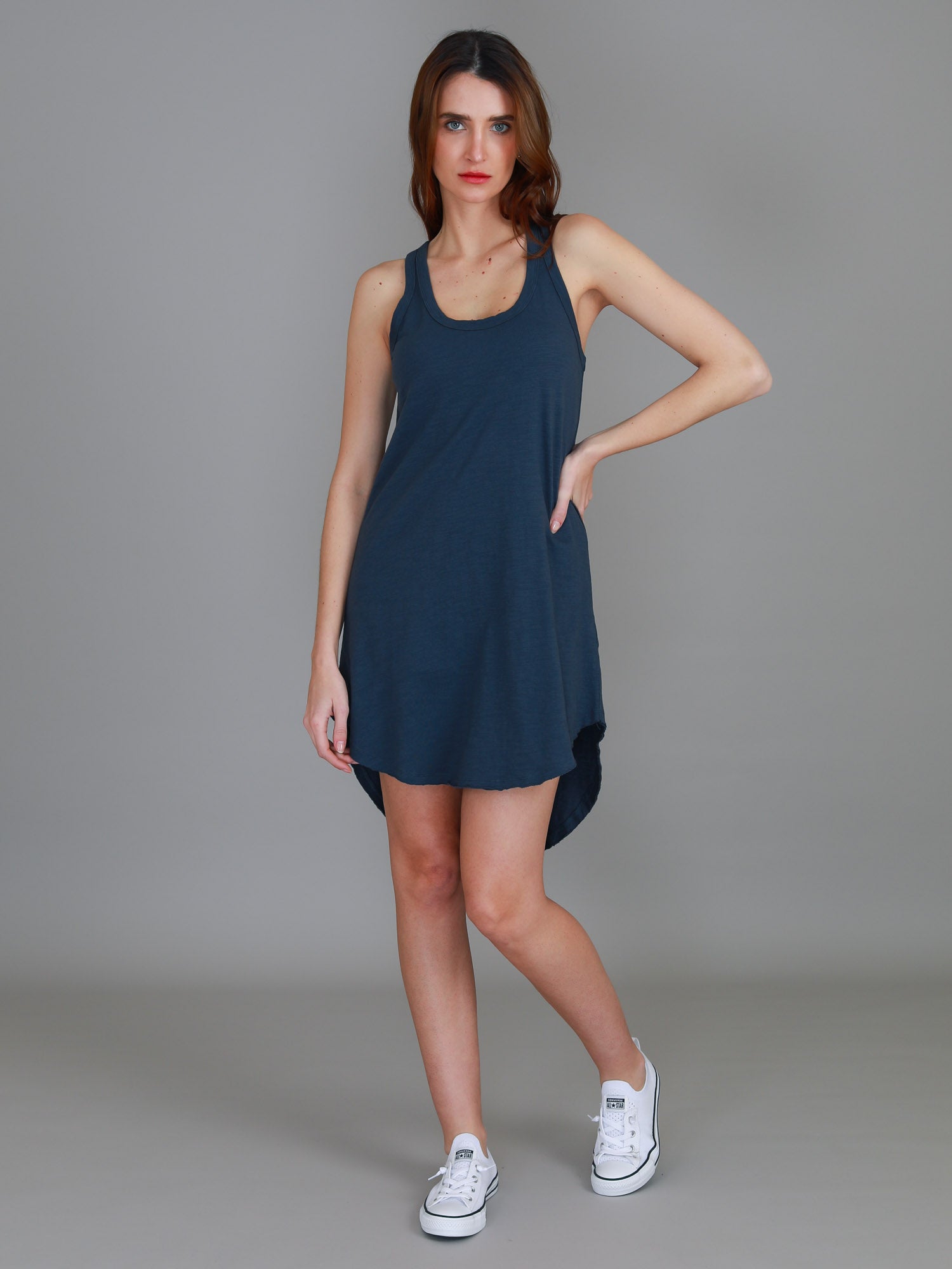 sleeveless dresses australia #color_indigo