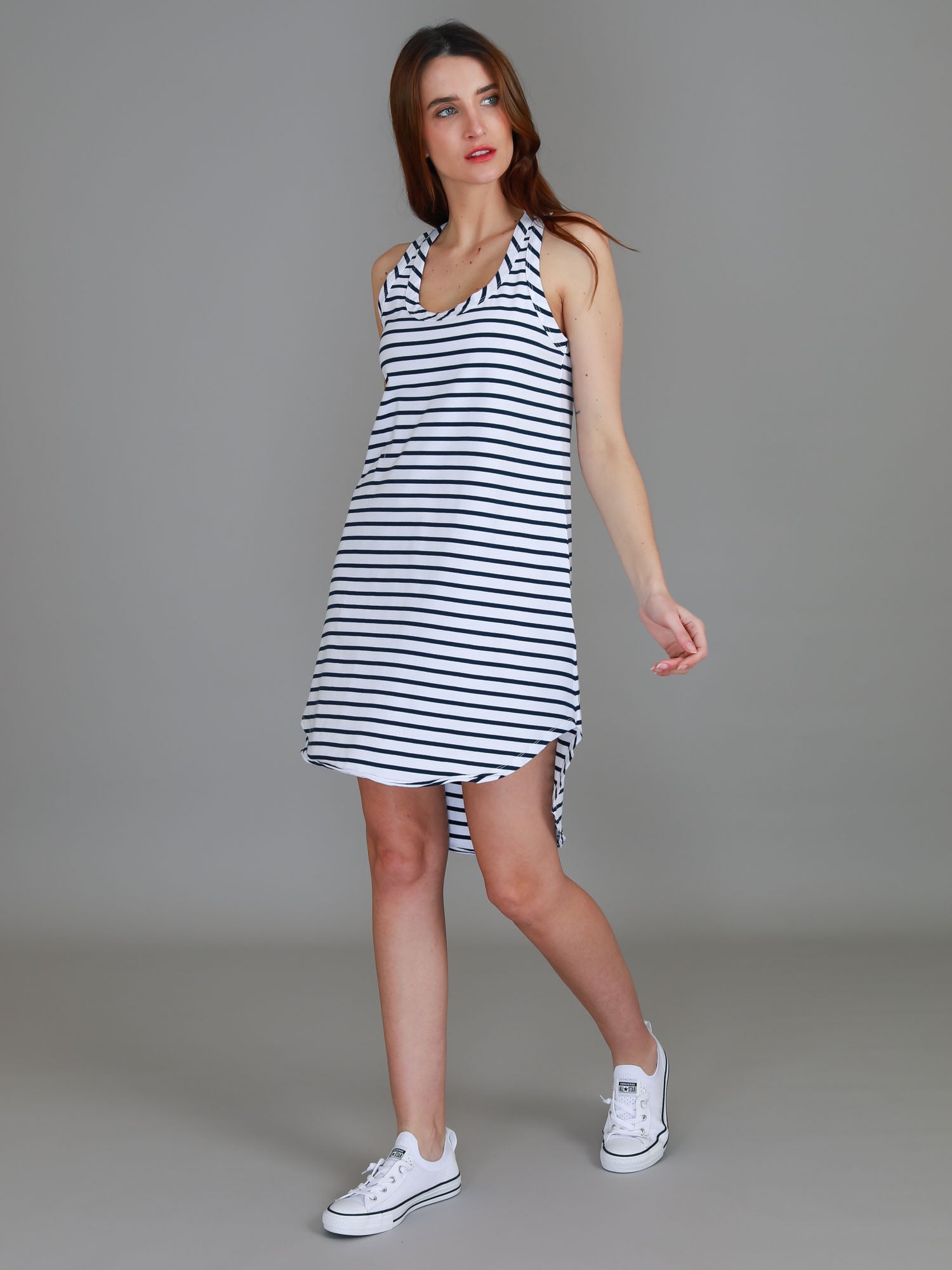 summer dress #color_navy stripe