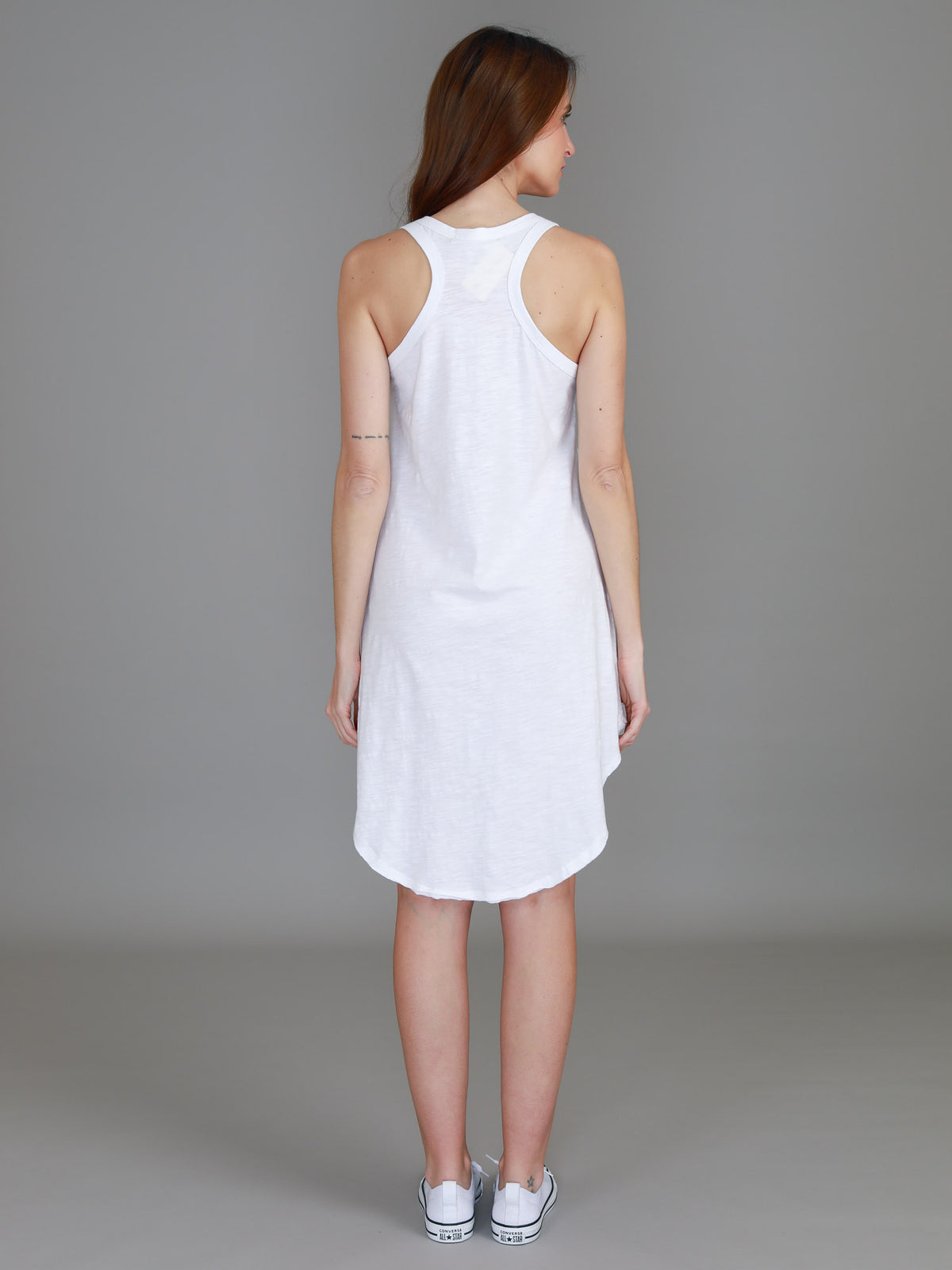 white casual dress
