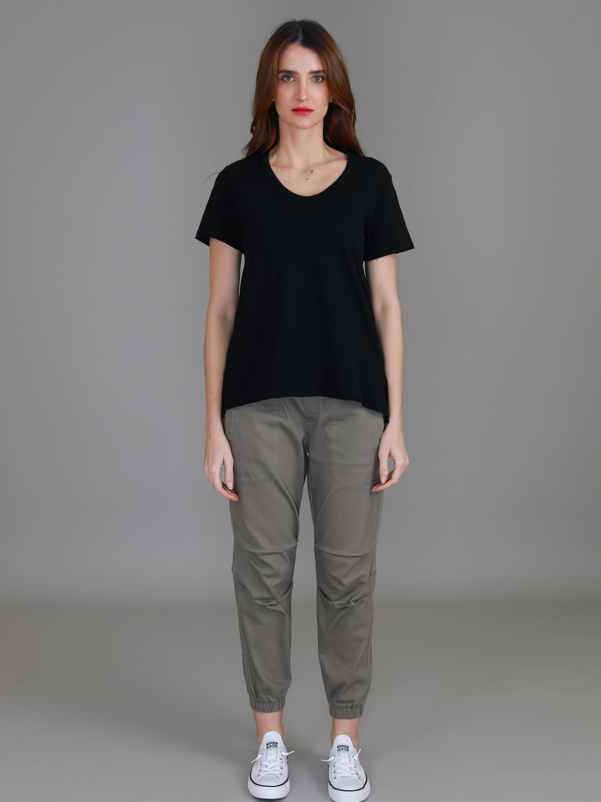 black crew tee slub