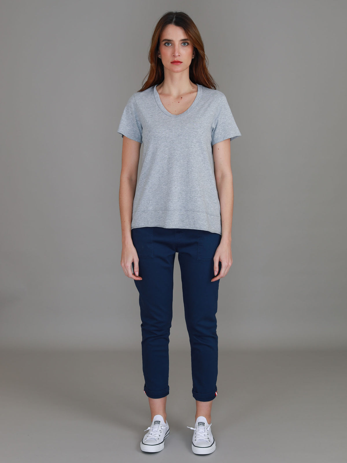 grey crew tee slub