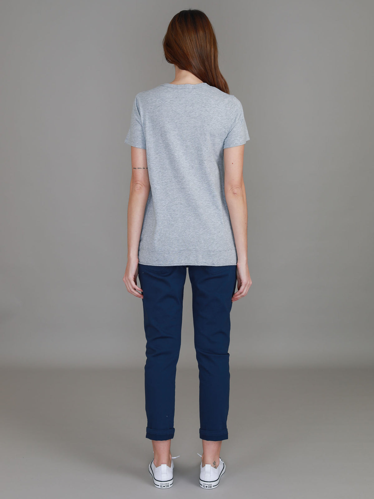 grey marle crew neck t shirt