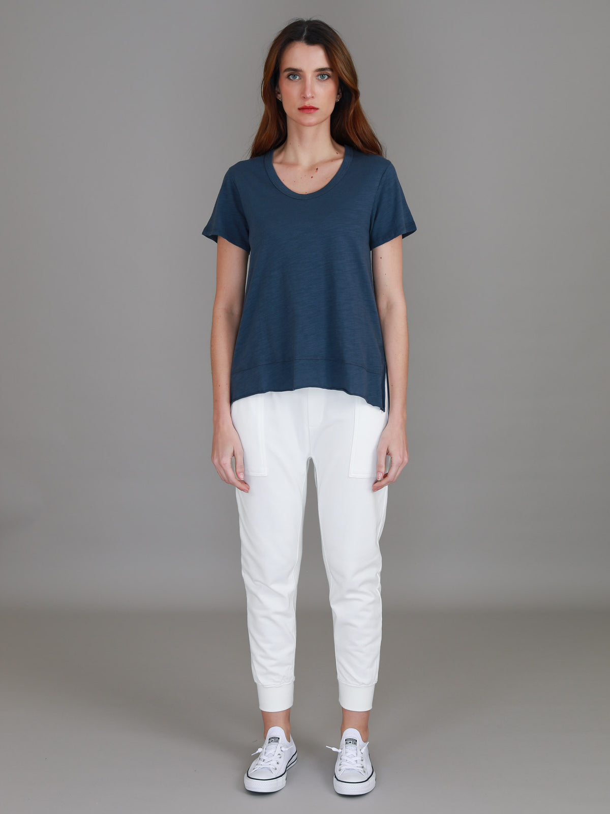 navy crew tee slub