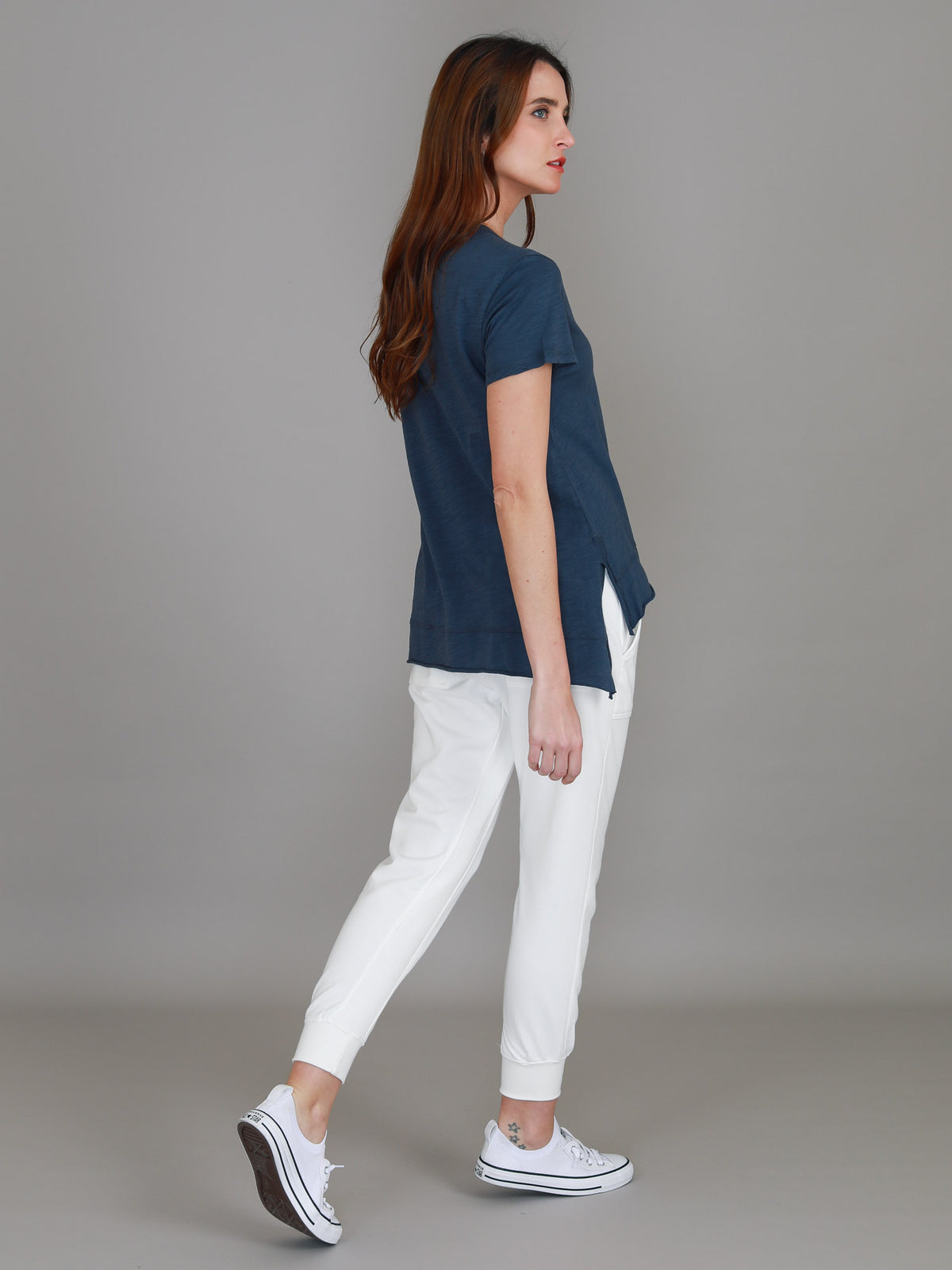 navy short sleeve crew tee