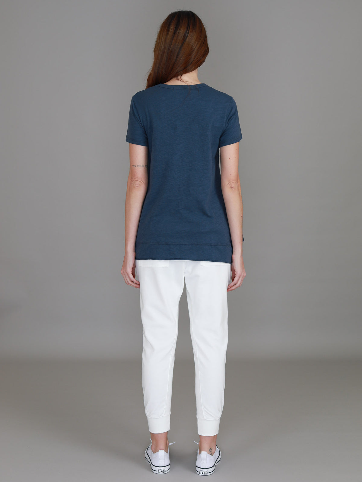 indigo crew neck t shirt women