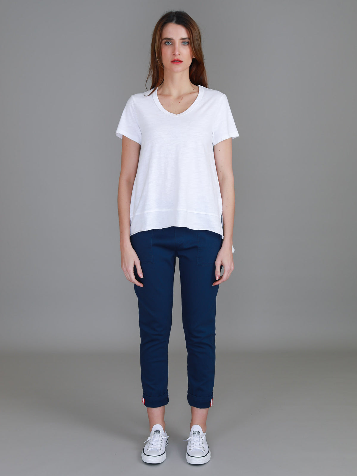 white crew tee slub